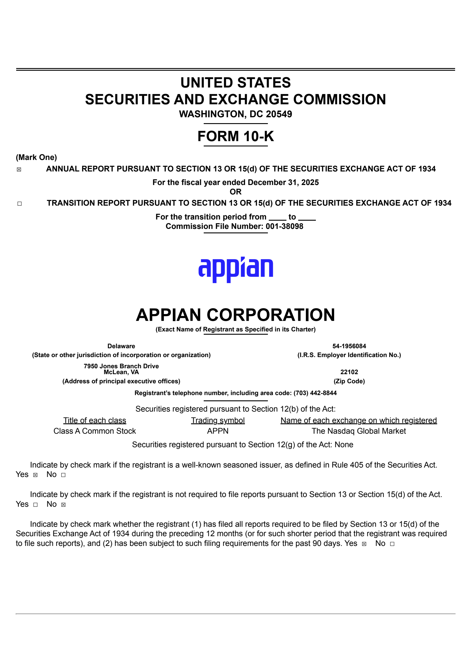 Appian's Q4 2025 Annual report