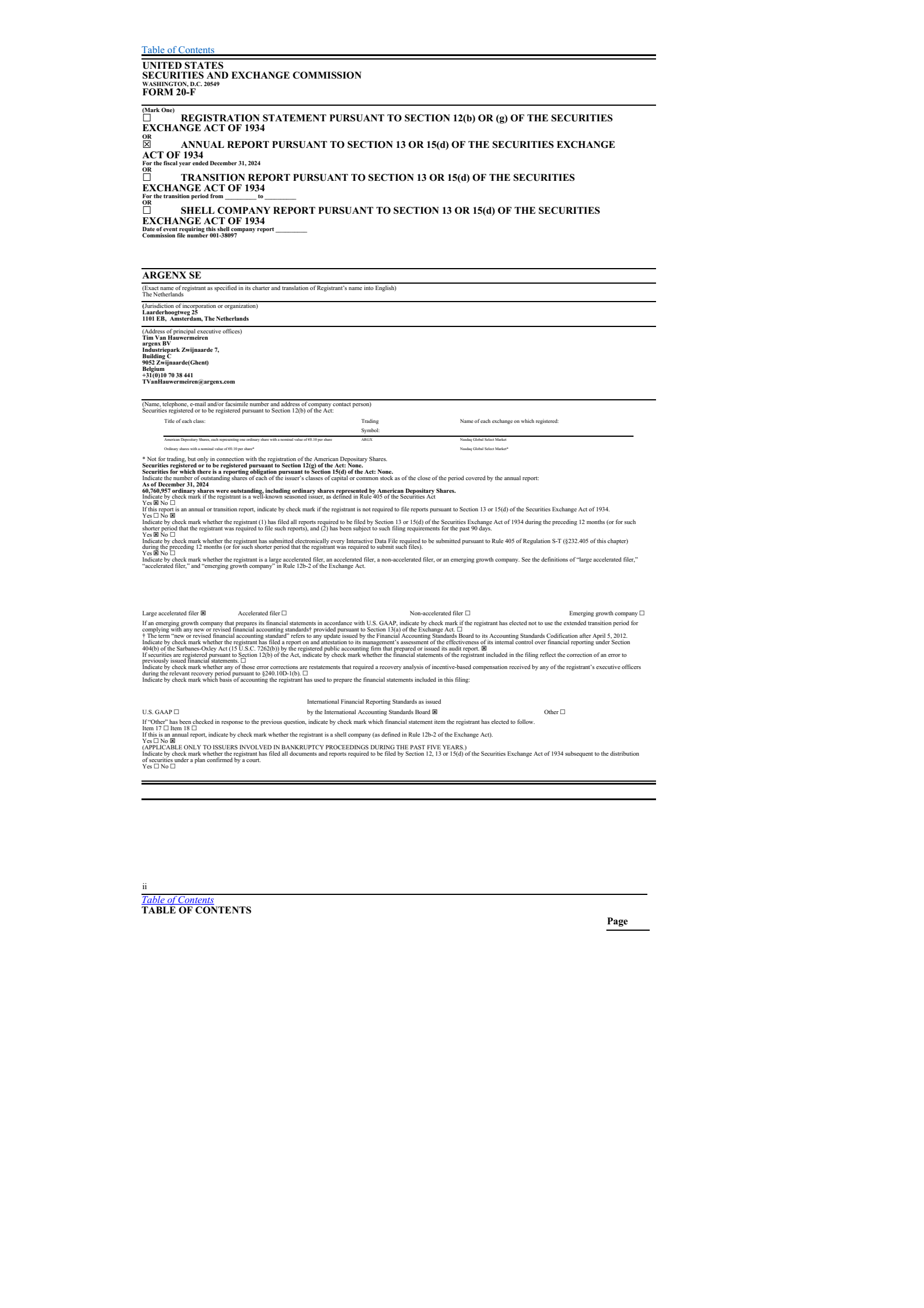 argenex's Q4 2024 Annual Report
