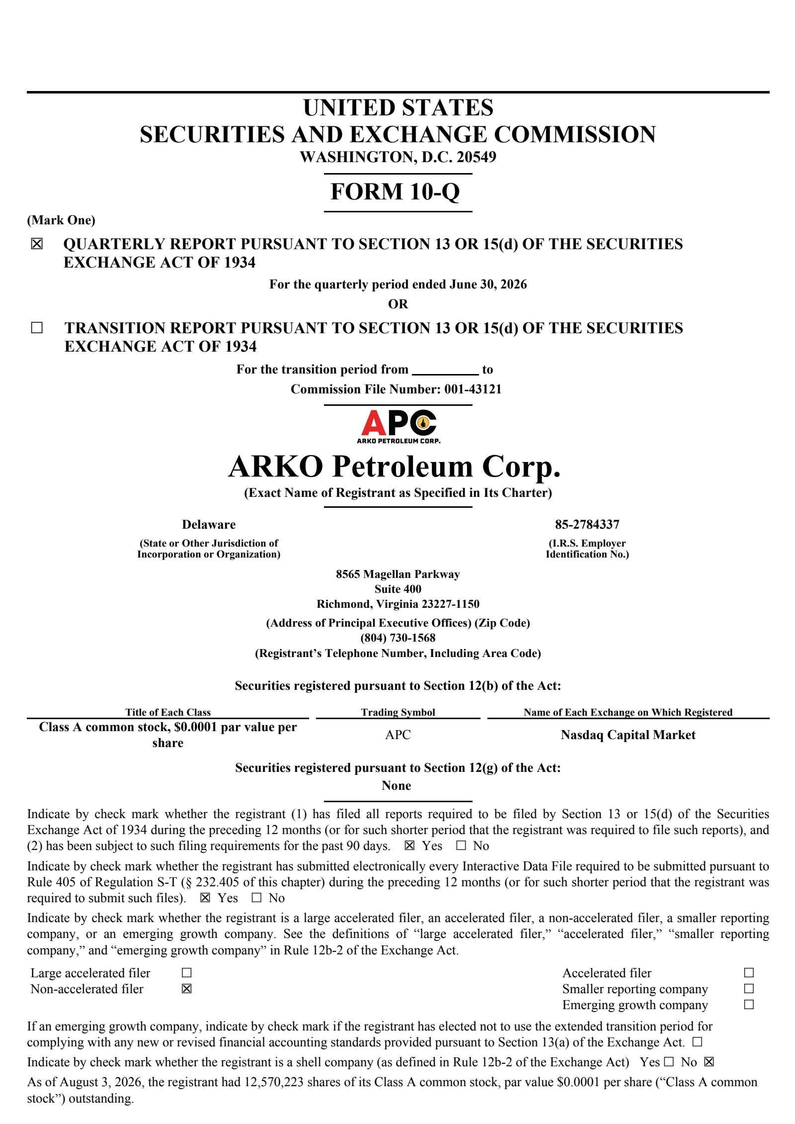 Anadarko Petroleum's Q2 2026 Quarterly report