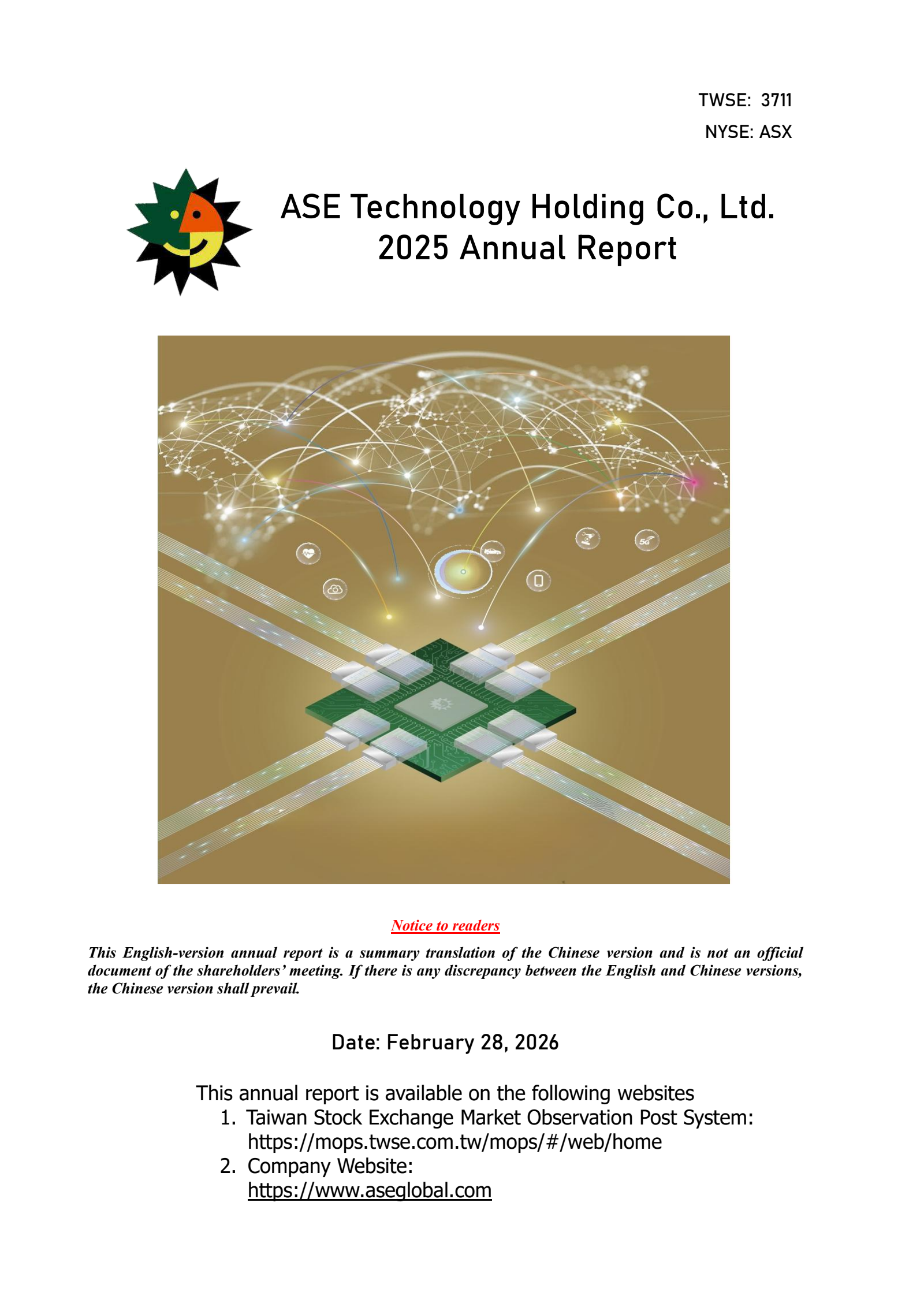 ASE Technology's Q4 2025 Annual report