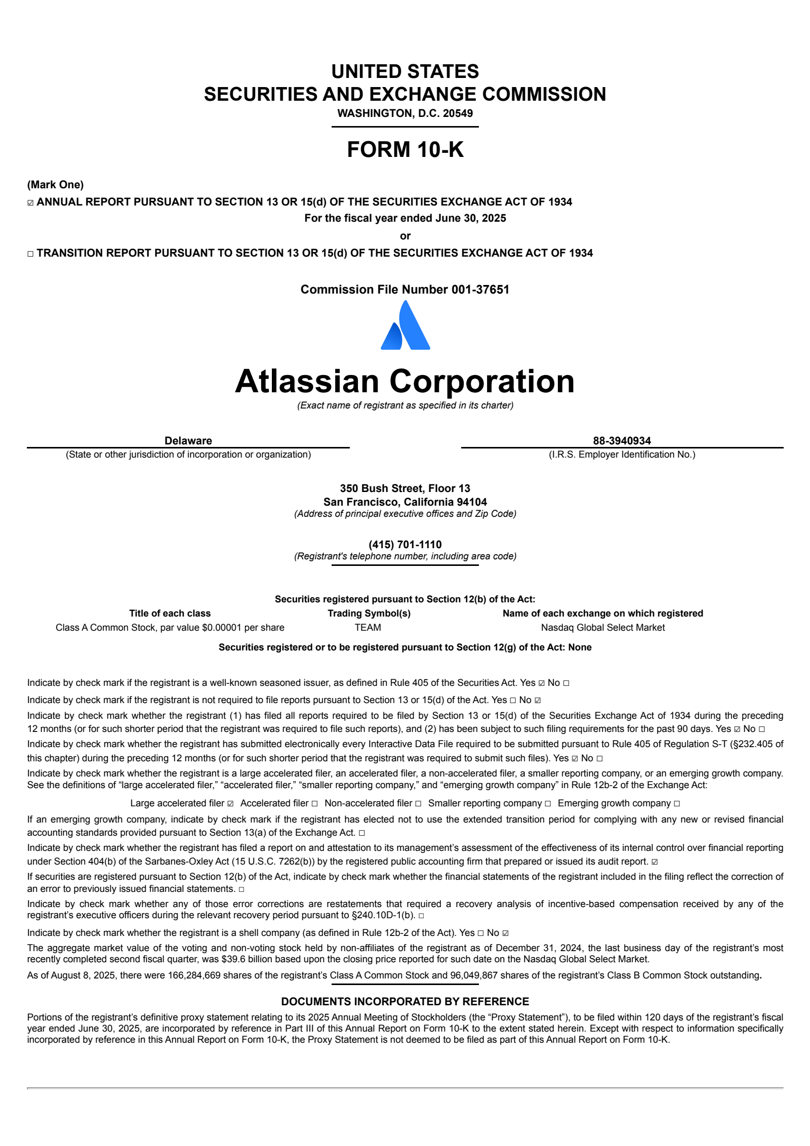 Atlassian's Q4 2025 Annual report