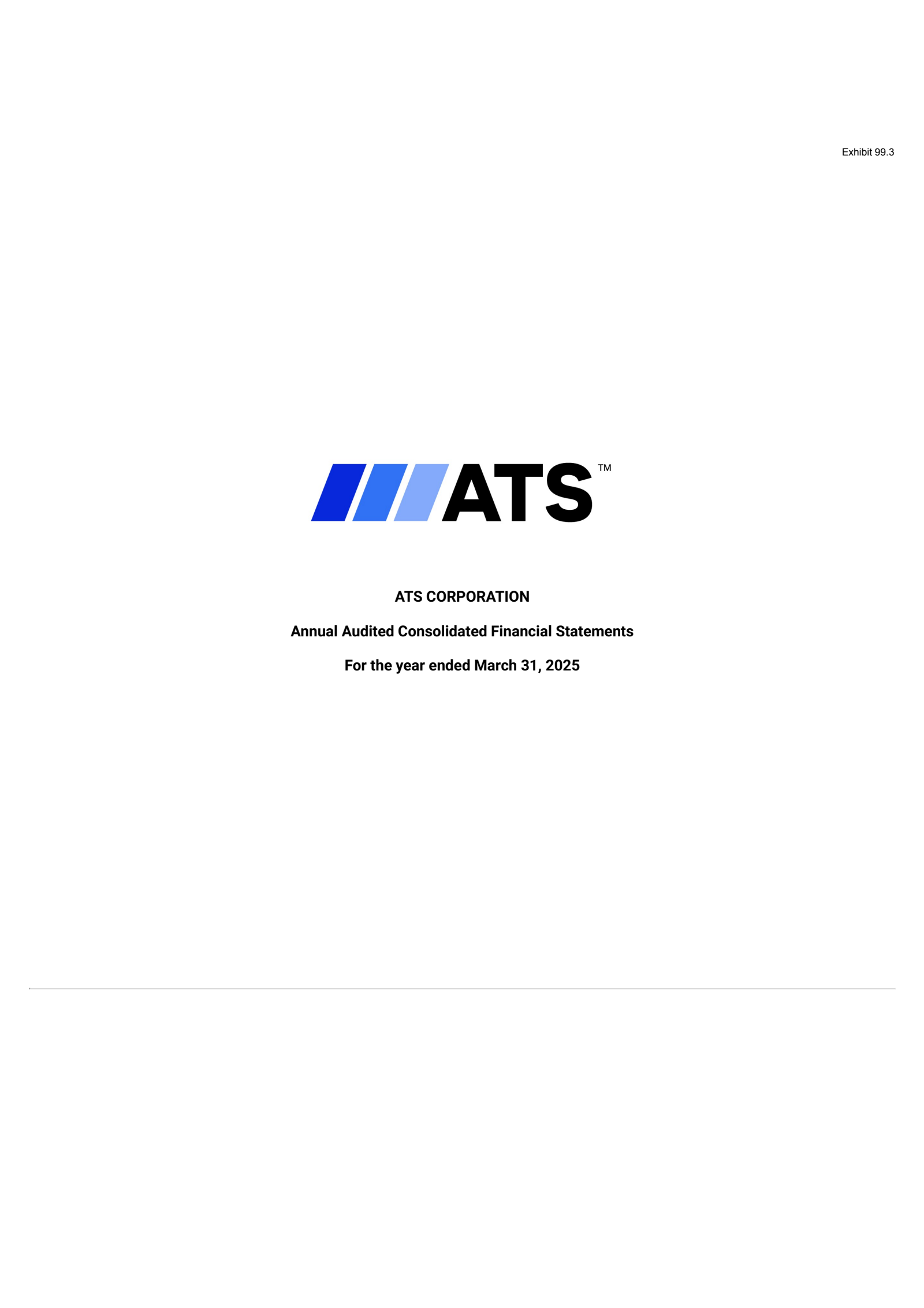 ATS Q4 2025 Earnings Report on 5/28/2025