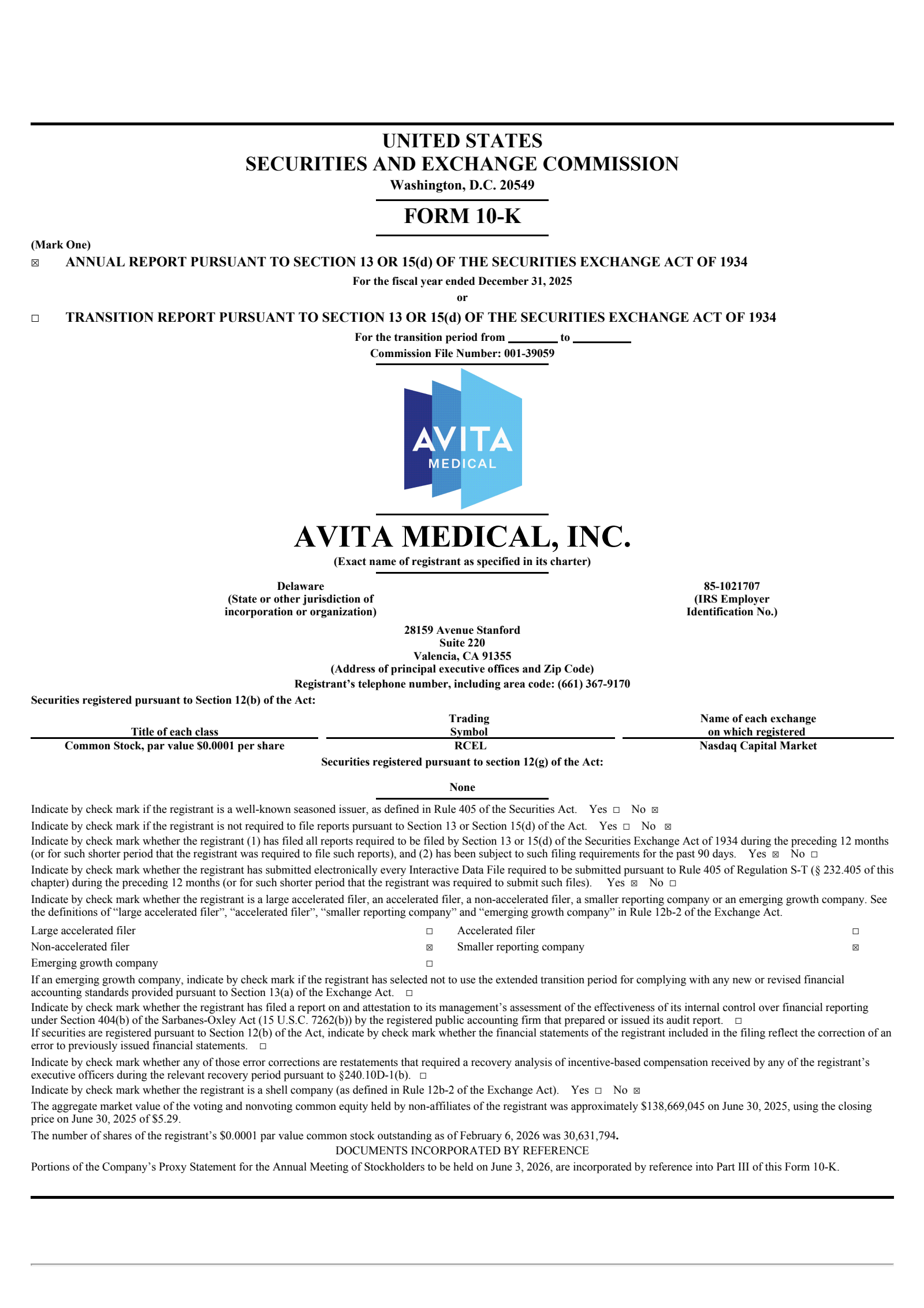 Avita Medical's Q4 2025 Annual report
