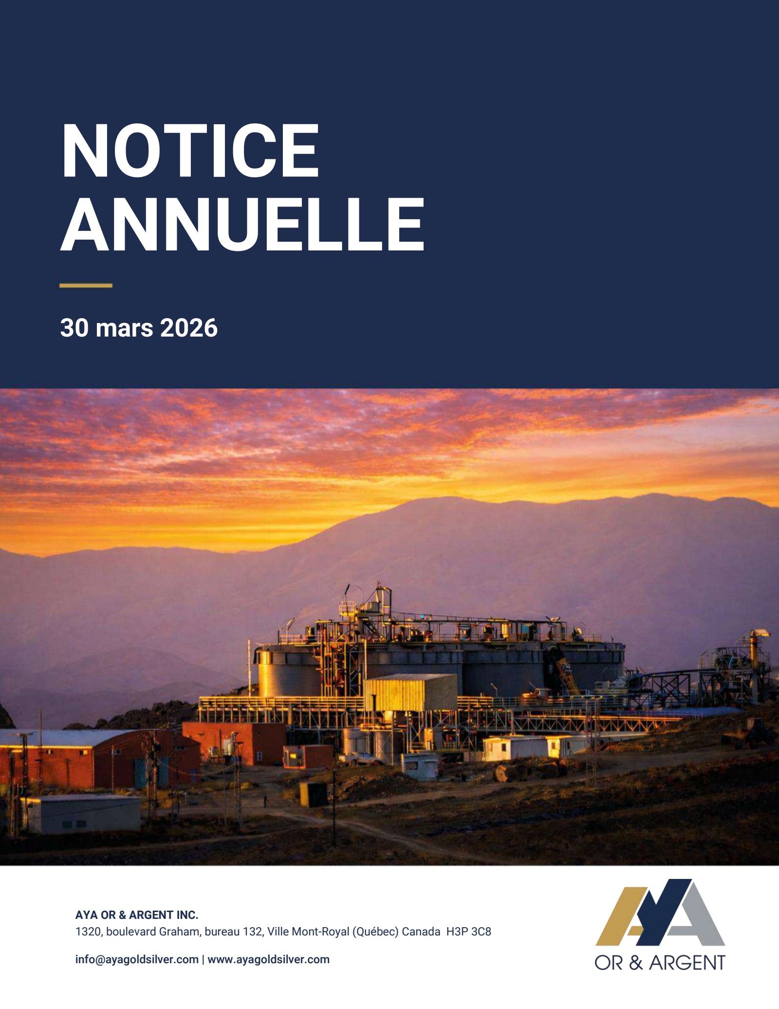 Aya Gold & Silver's Q4 2025 Annual report