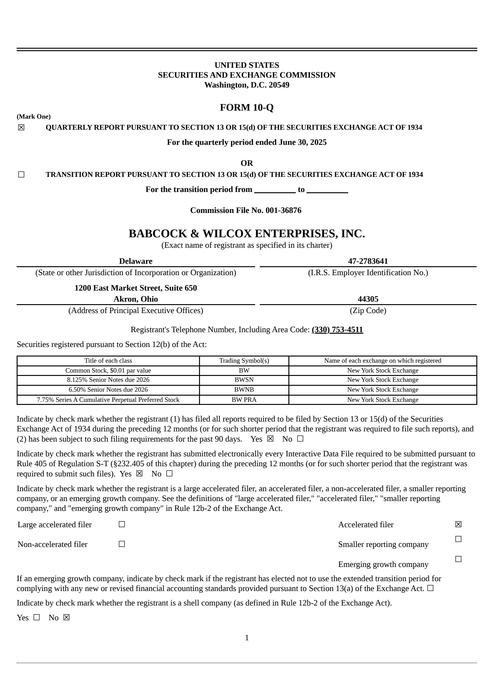 Babcock's Q2 2025 Quarterly report