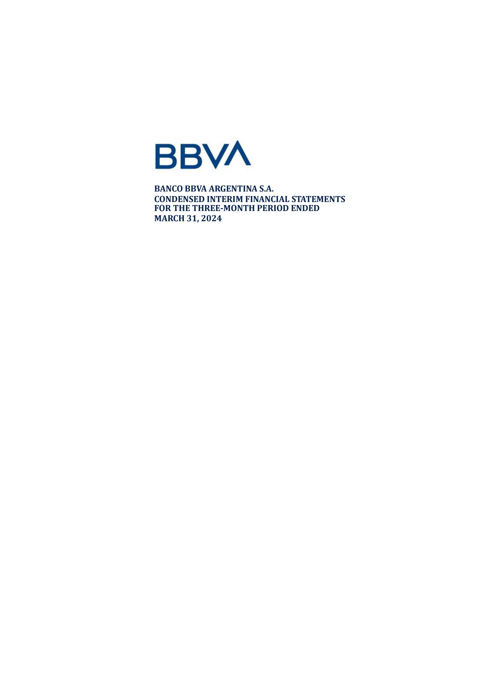 BBVA Banco Frances' Q1 2024 Interim Report