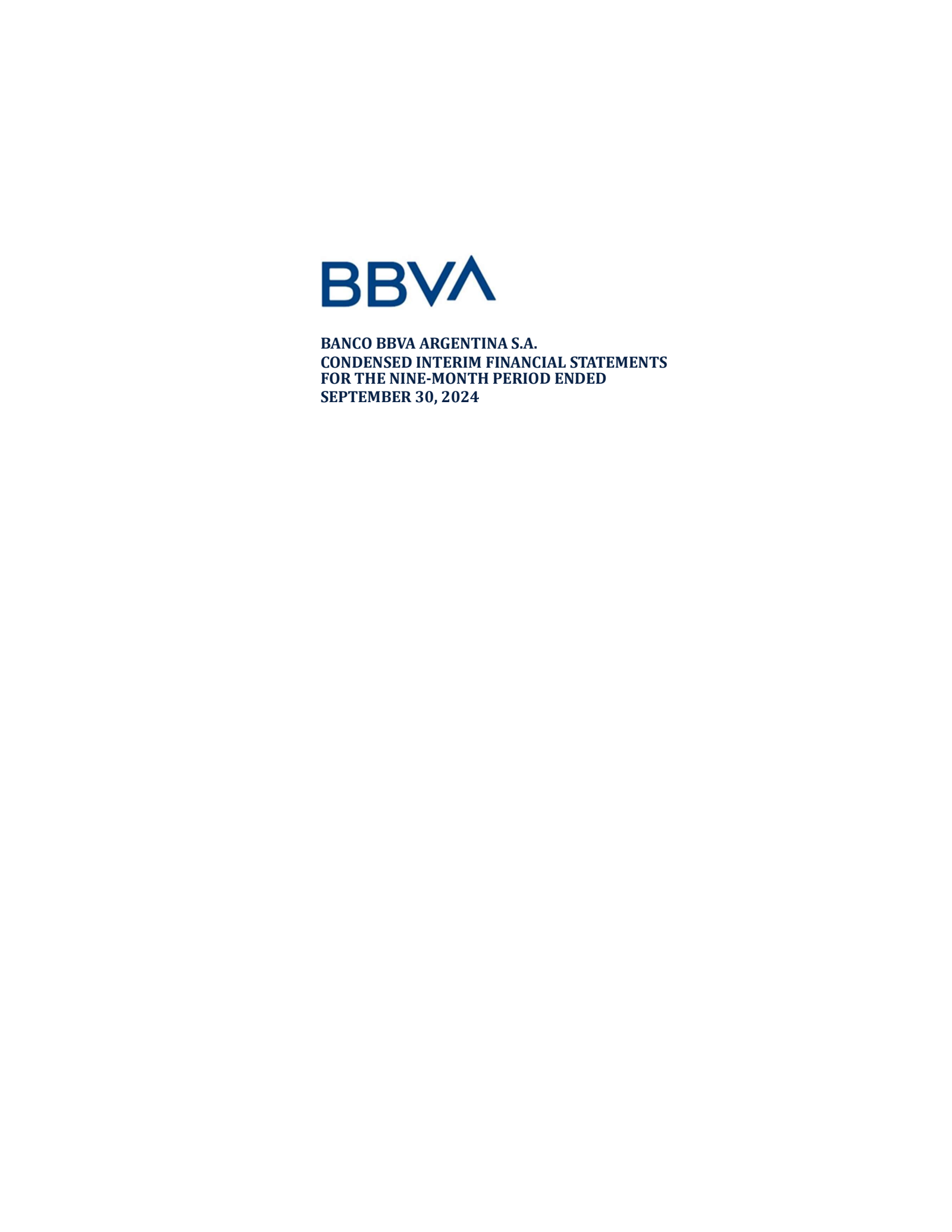 BBVA Banco Frances' Q3 2024 Interim Report