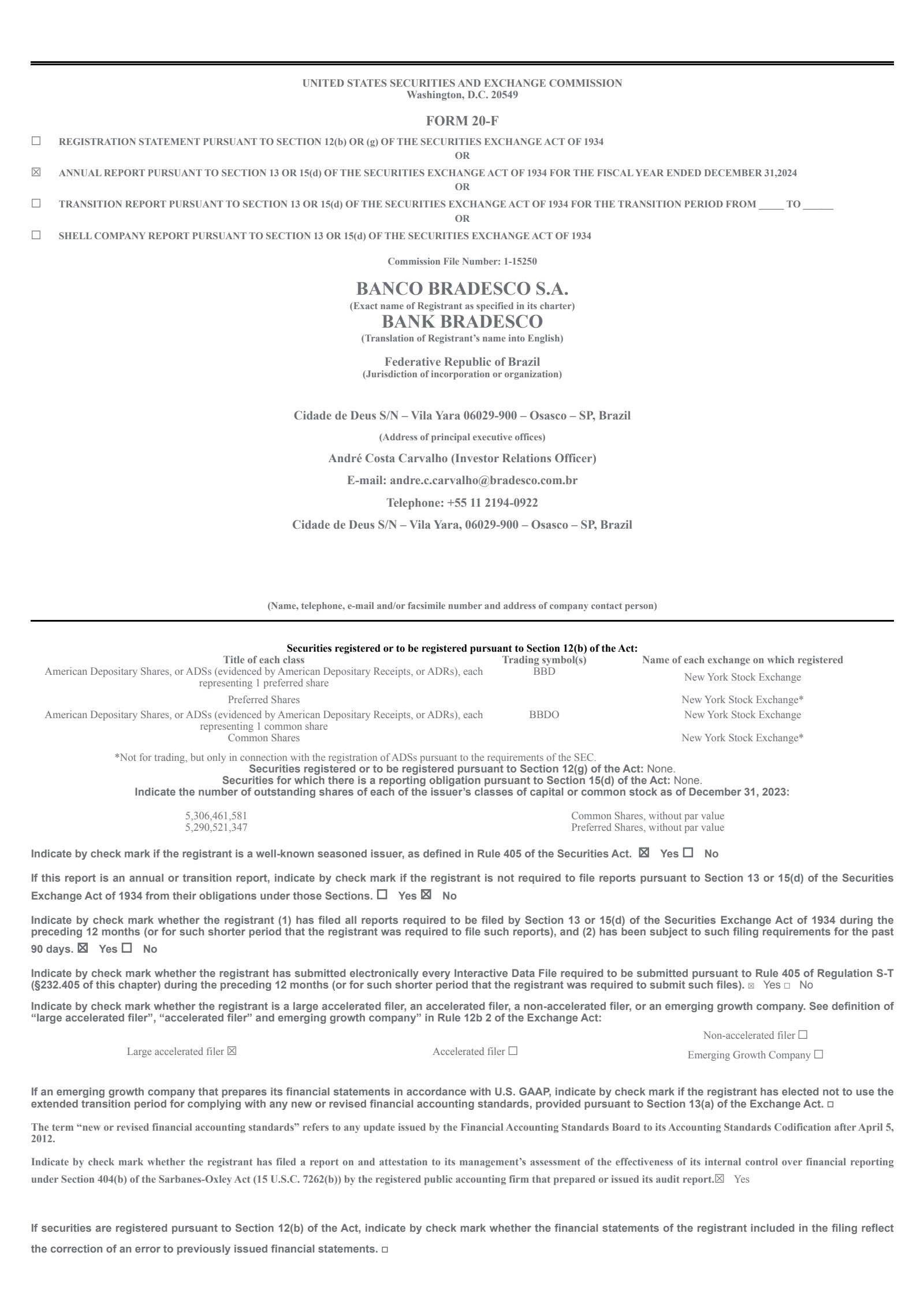 Banco Bradesco's Q4 2024 Annual report
