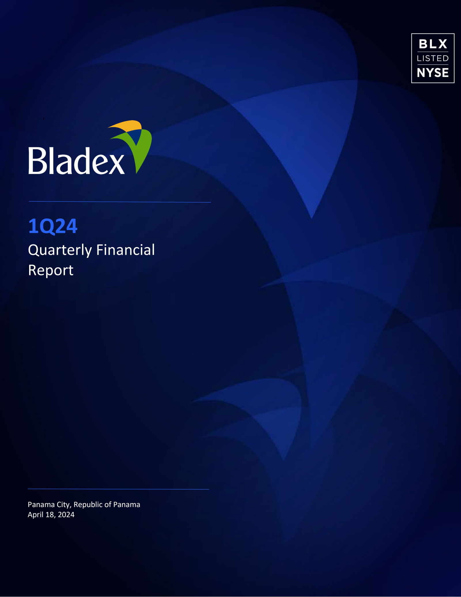 Banco Latinoamericano de Comercio Exterior, S. A.'s Q1 2024 Press Release