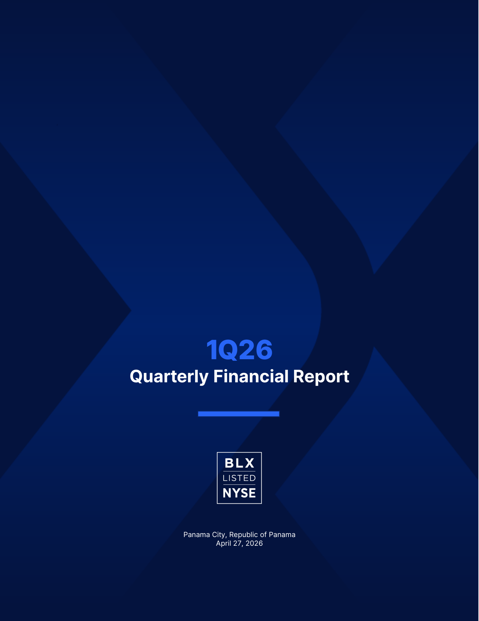 Banco Latinoamericano de Comercio Exterior's Q1 2026 Press Release