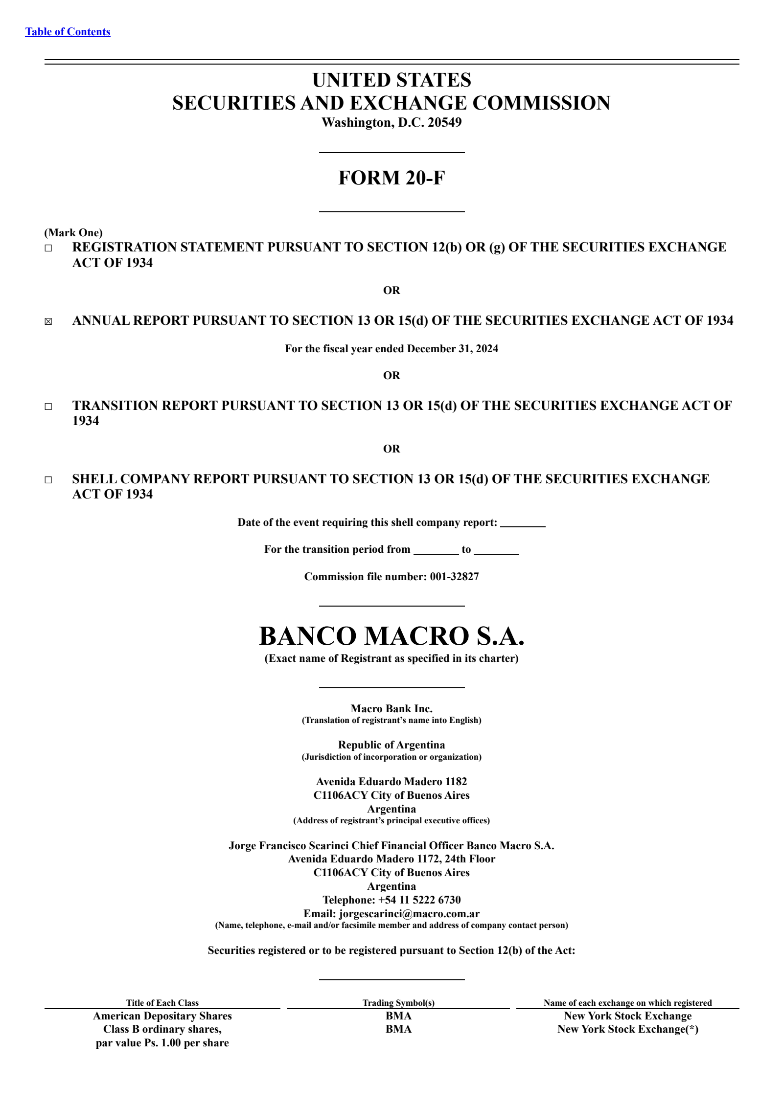 Macro Bank's Q4 2024 Annual report