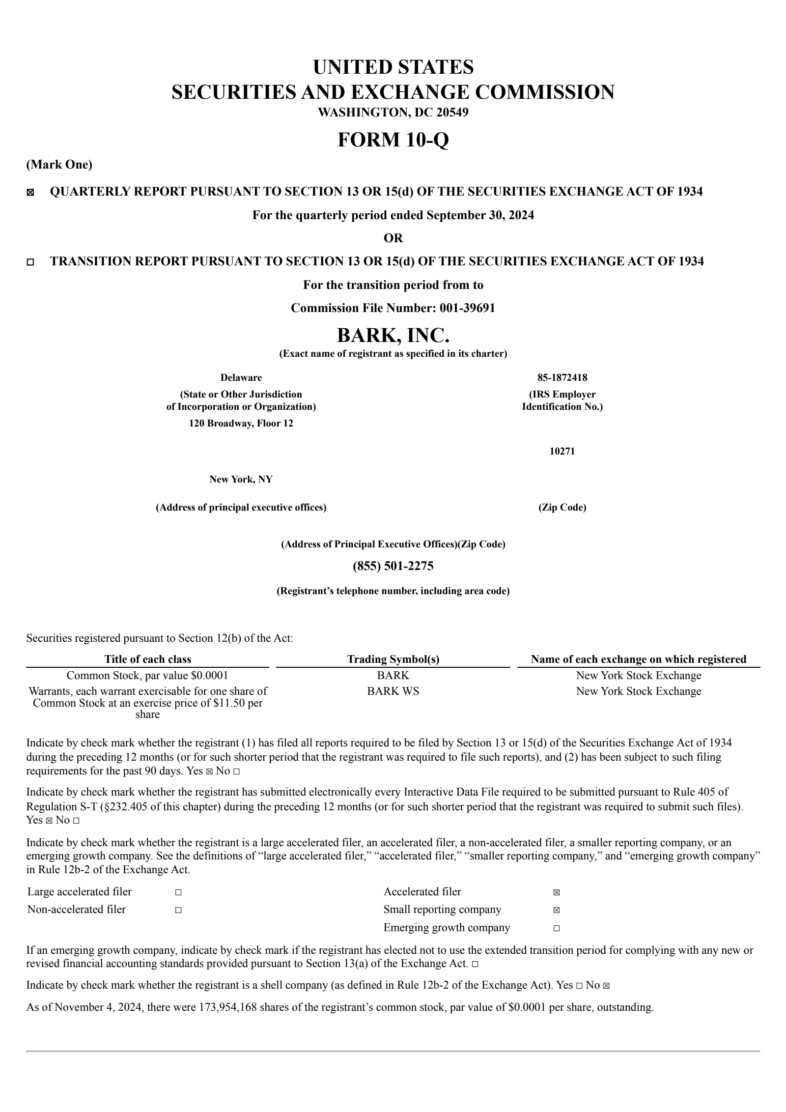 BARK's Q2 2025 Quarterly report