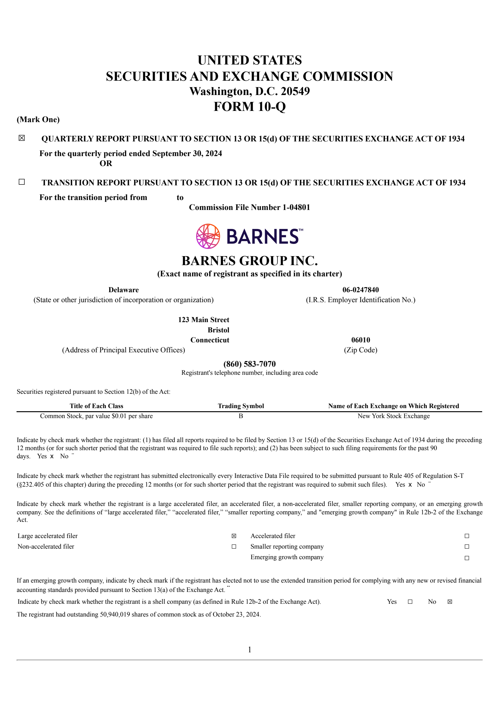 Barrick Mining's Q3 2024 Quarterly report
