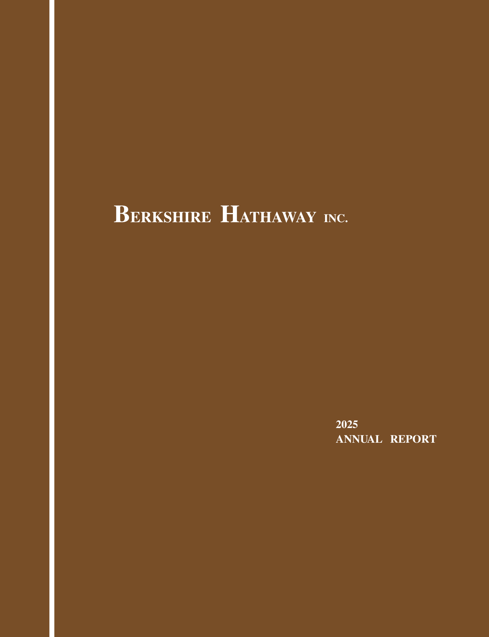 Berkshire Hathaway's Q4 2025 Annual report