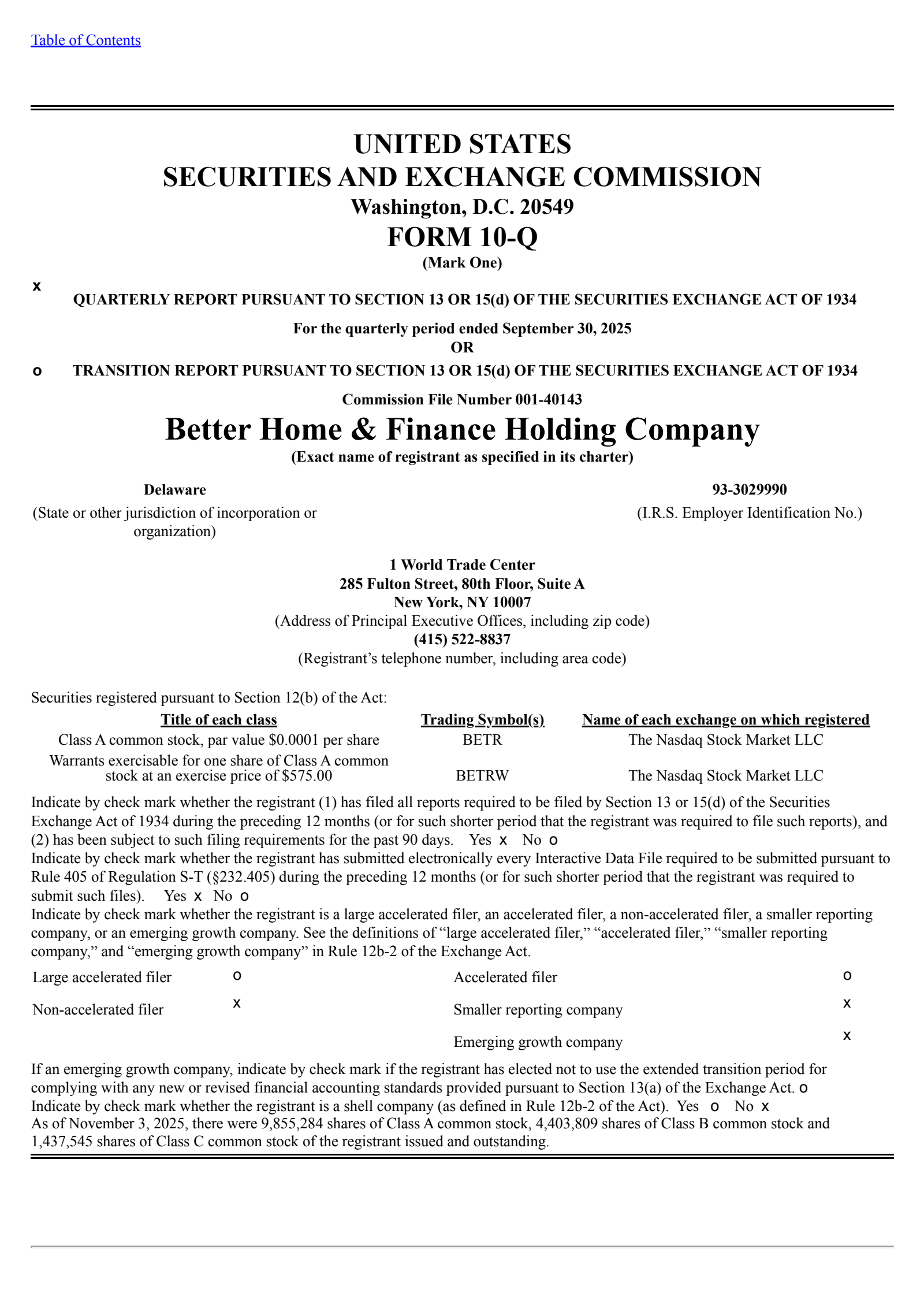 Better Home & Finance's Q3 2025 Quarterly Report