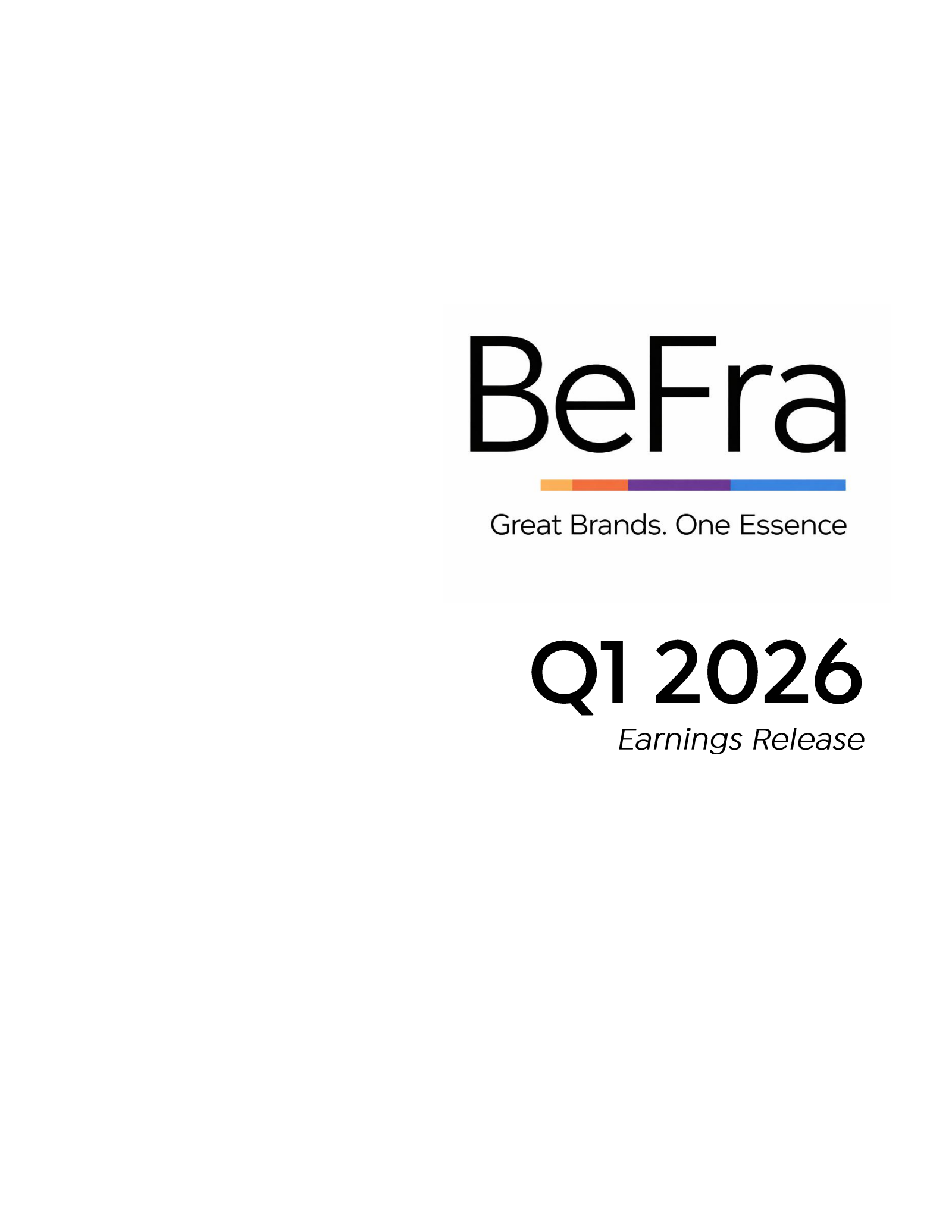 Betterware de Mexico SAPI de C's Q1 2026 Press Release