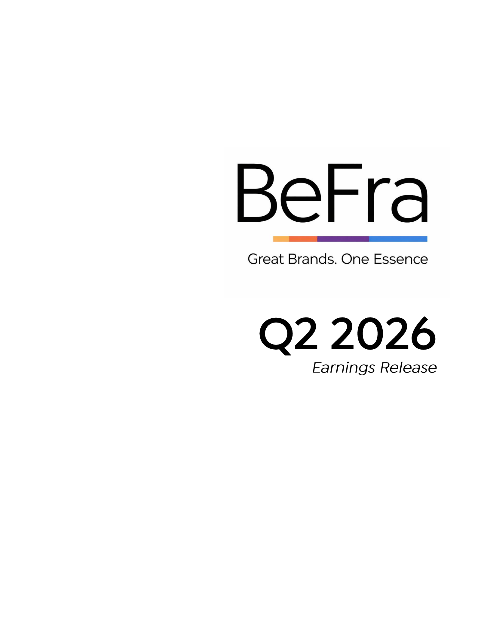Betterware de Mexico SAPI de C's Q2 2026 Press Release