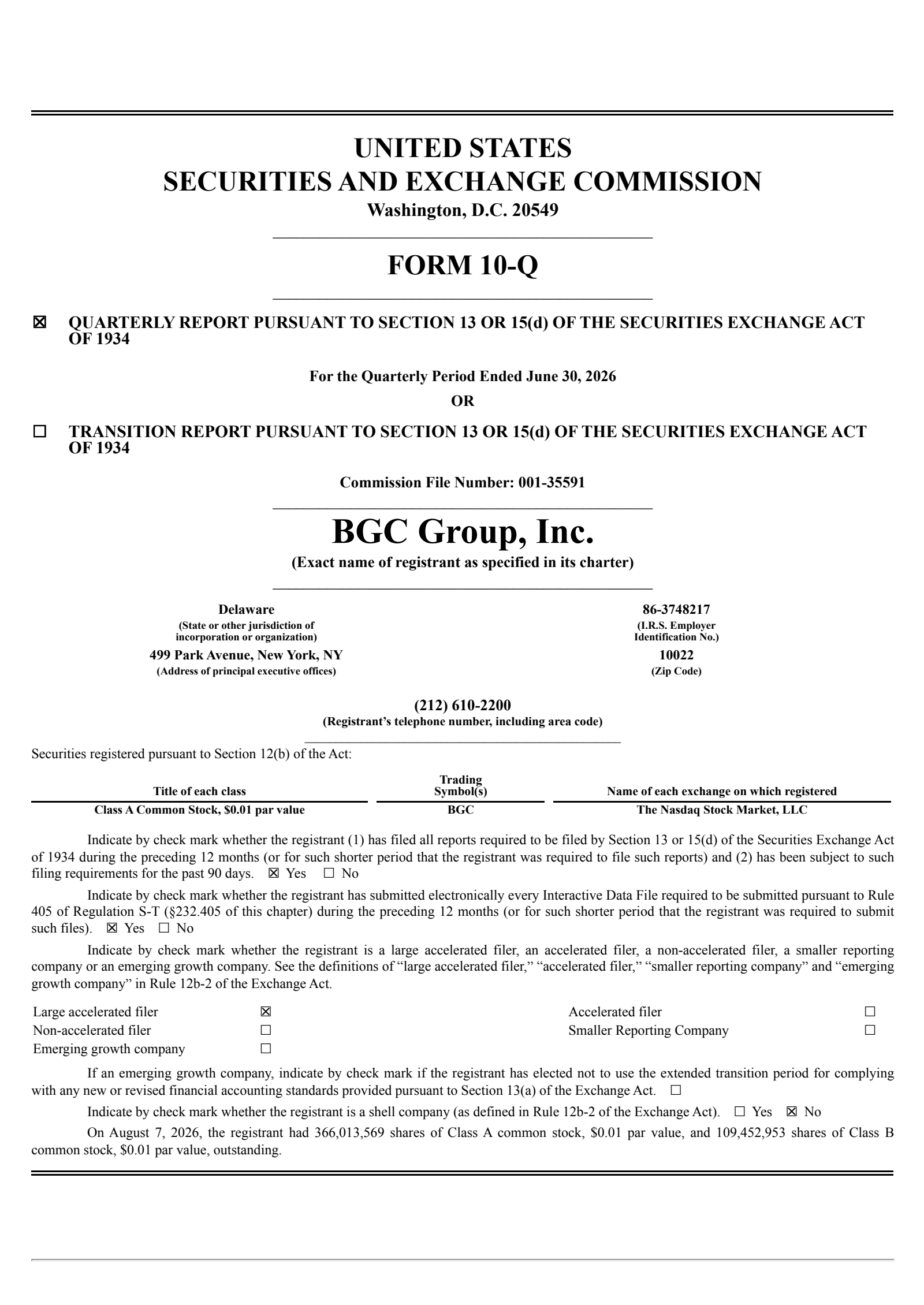 BGC Group's Q2 2026 Quarterly report