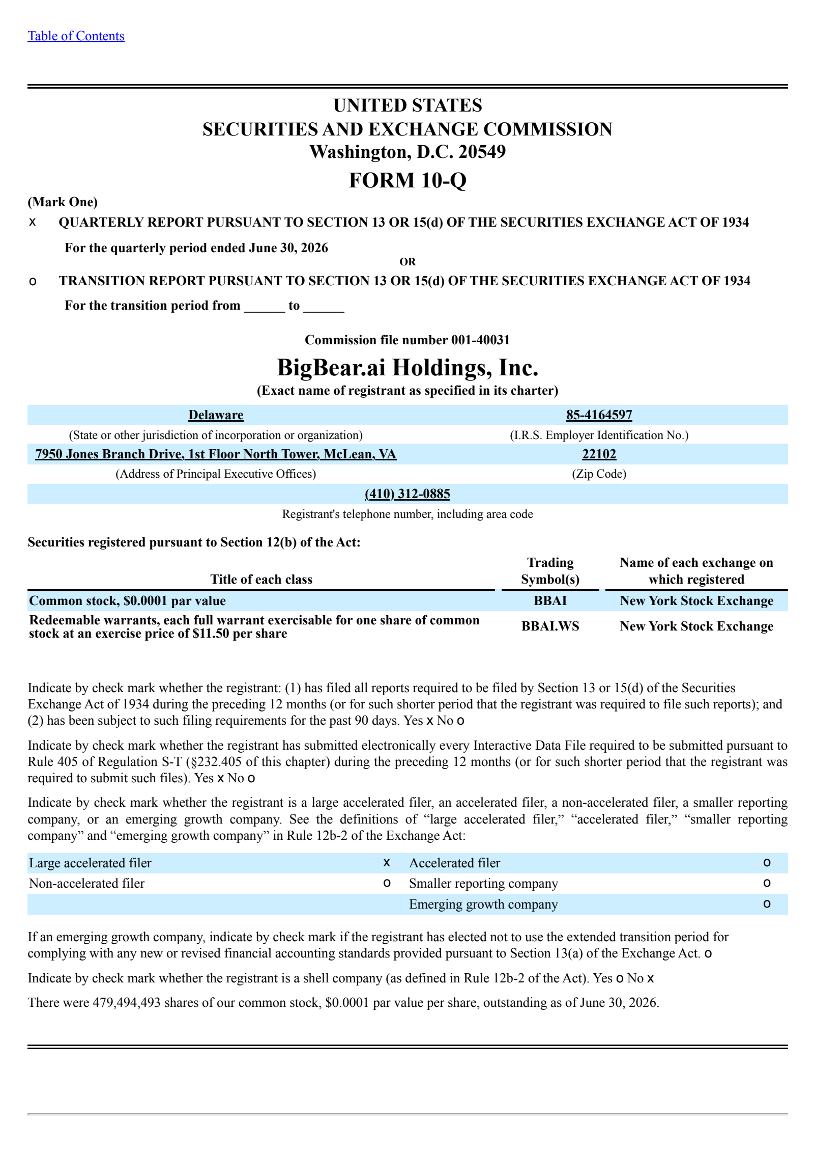 BigBear.ai's Q2 2026 Quarterly report
