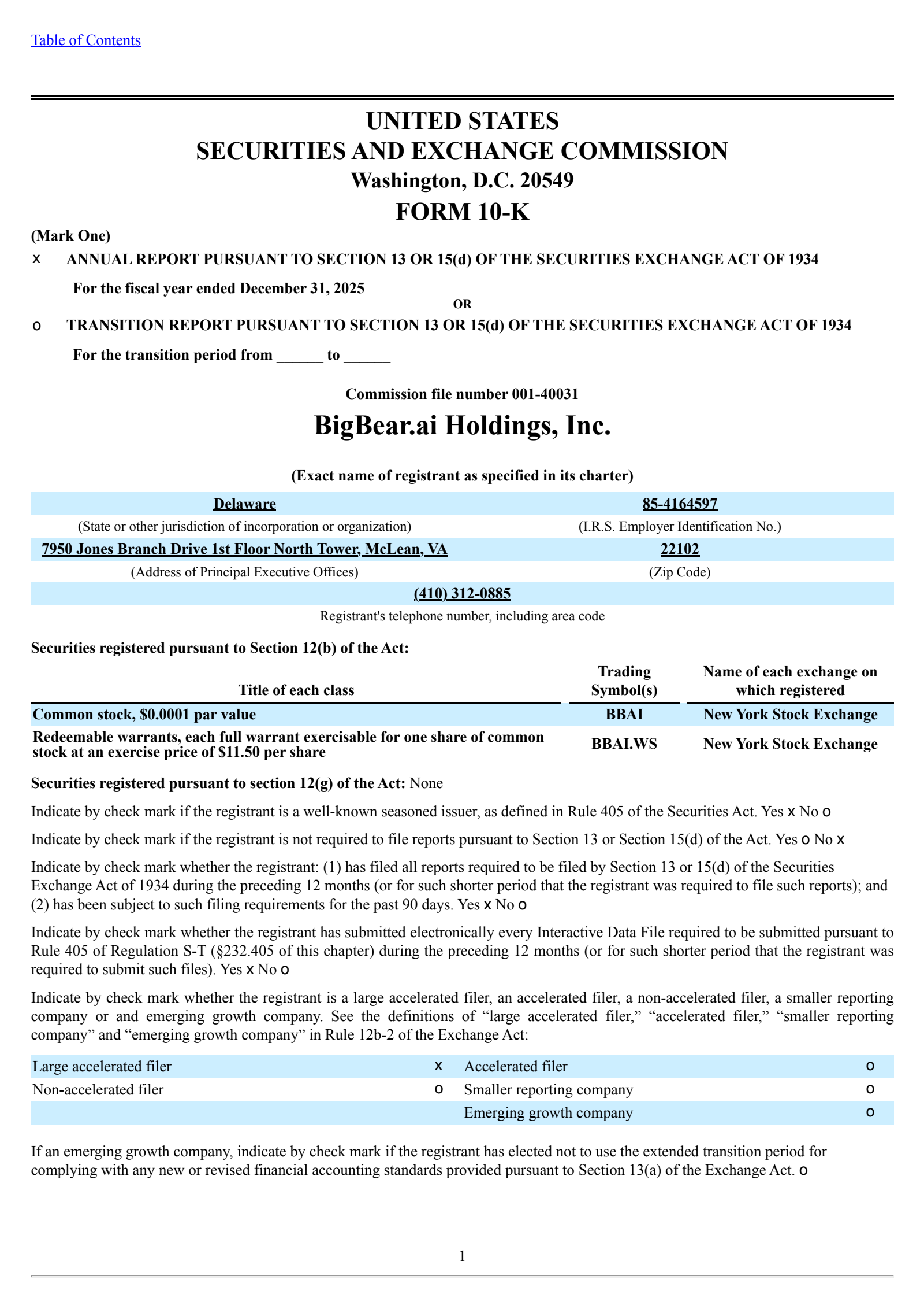 BigBear.ai's Q4 2025 Annual report