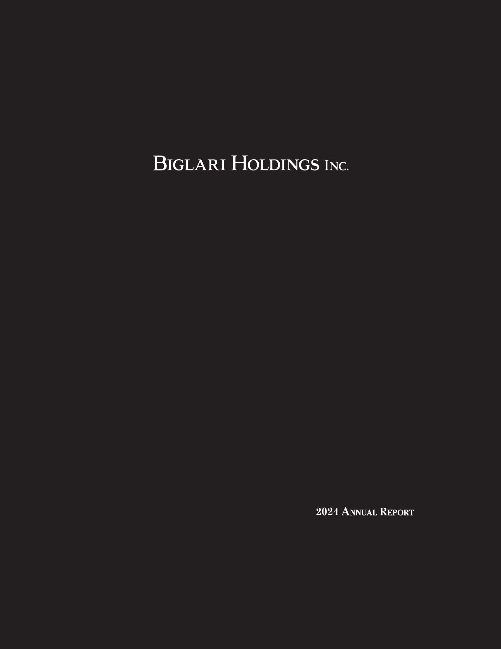 Biglari's Q4 2024 Annual report
