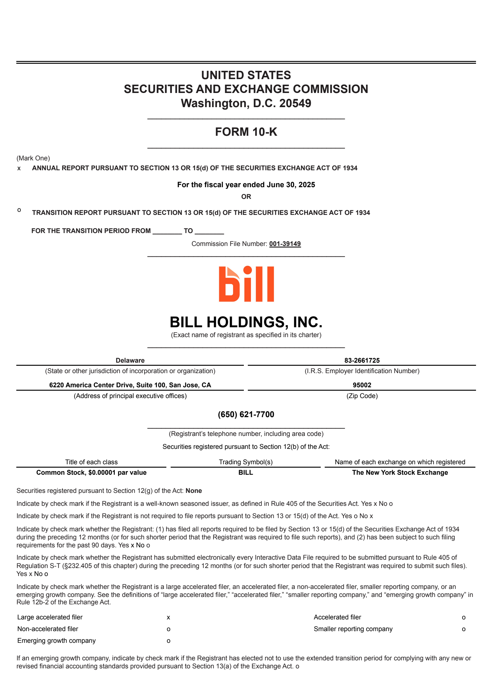 BILL's Q4 2025 Annual report