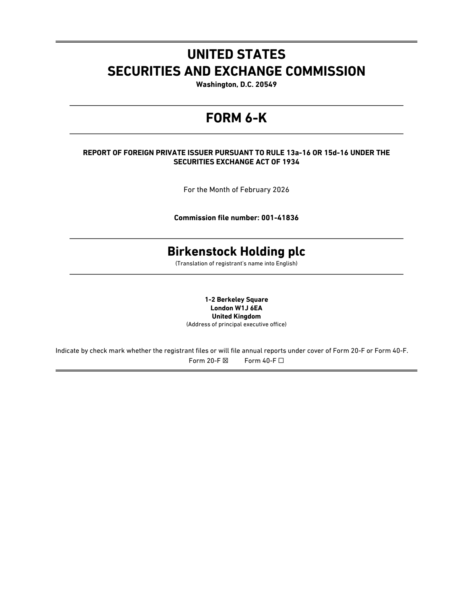 Birkenstock's Q1 2026 Interim report