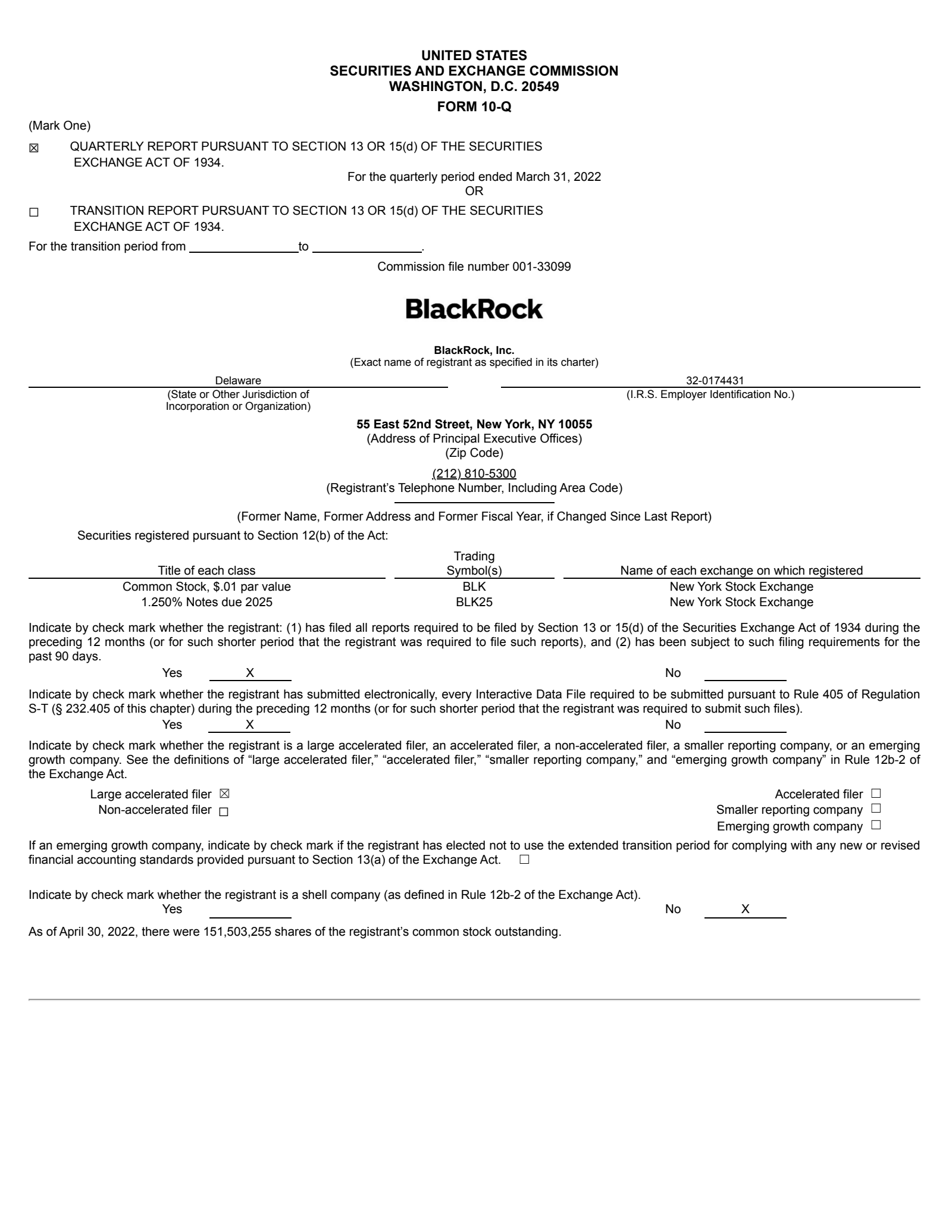 BlackRock's Q1 2022 Quarterly report