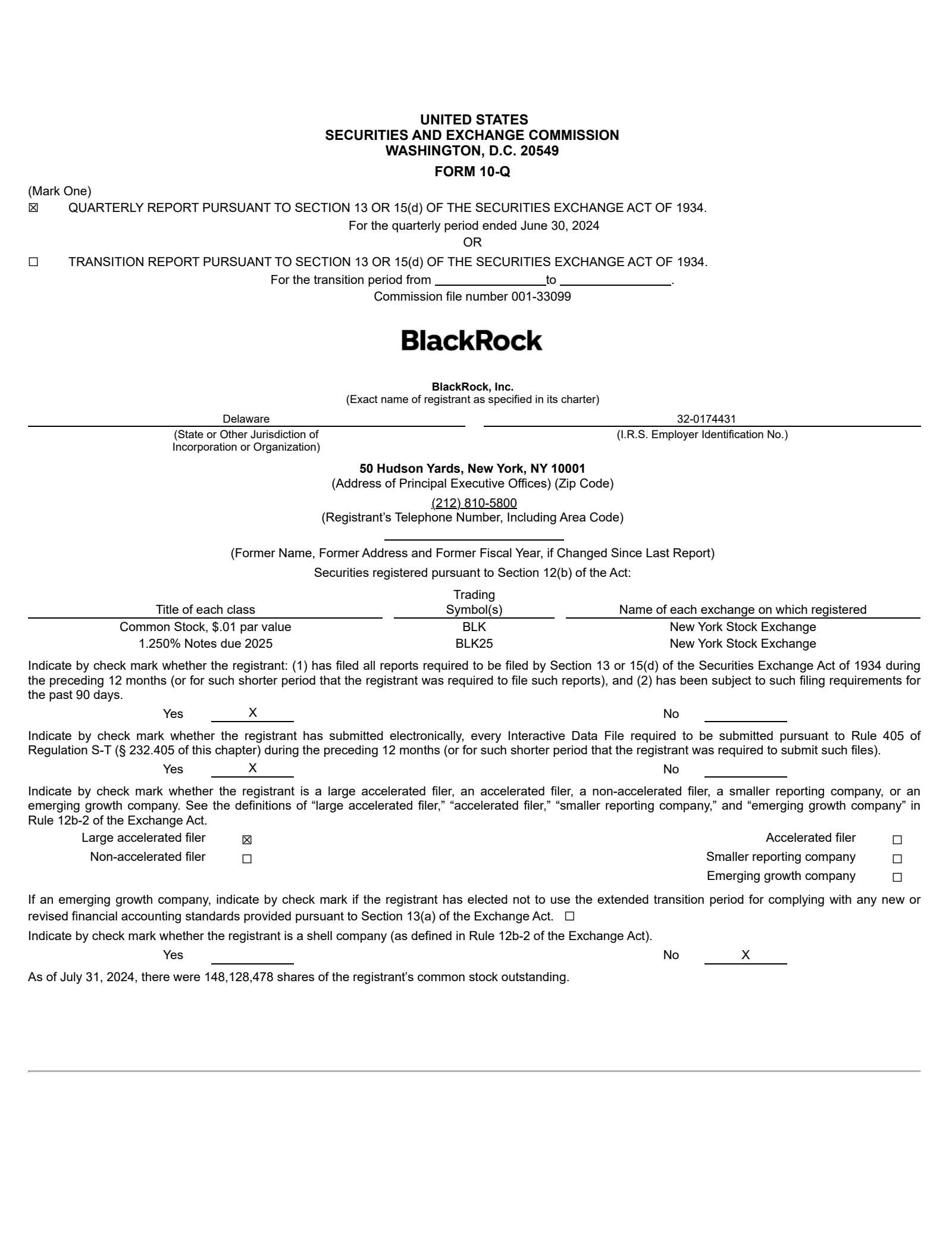 BlackRock's Q2 2024 Quarterly report