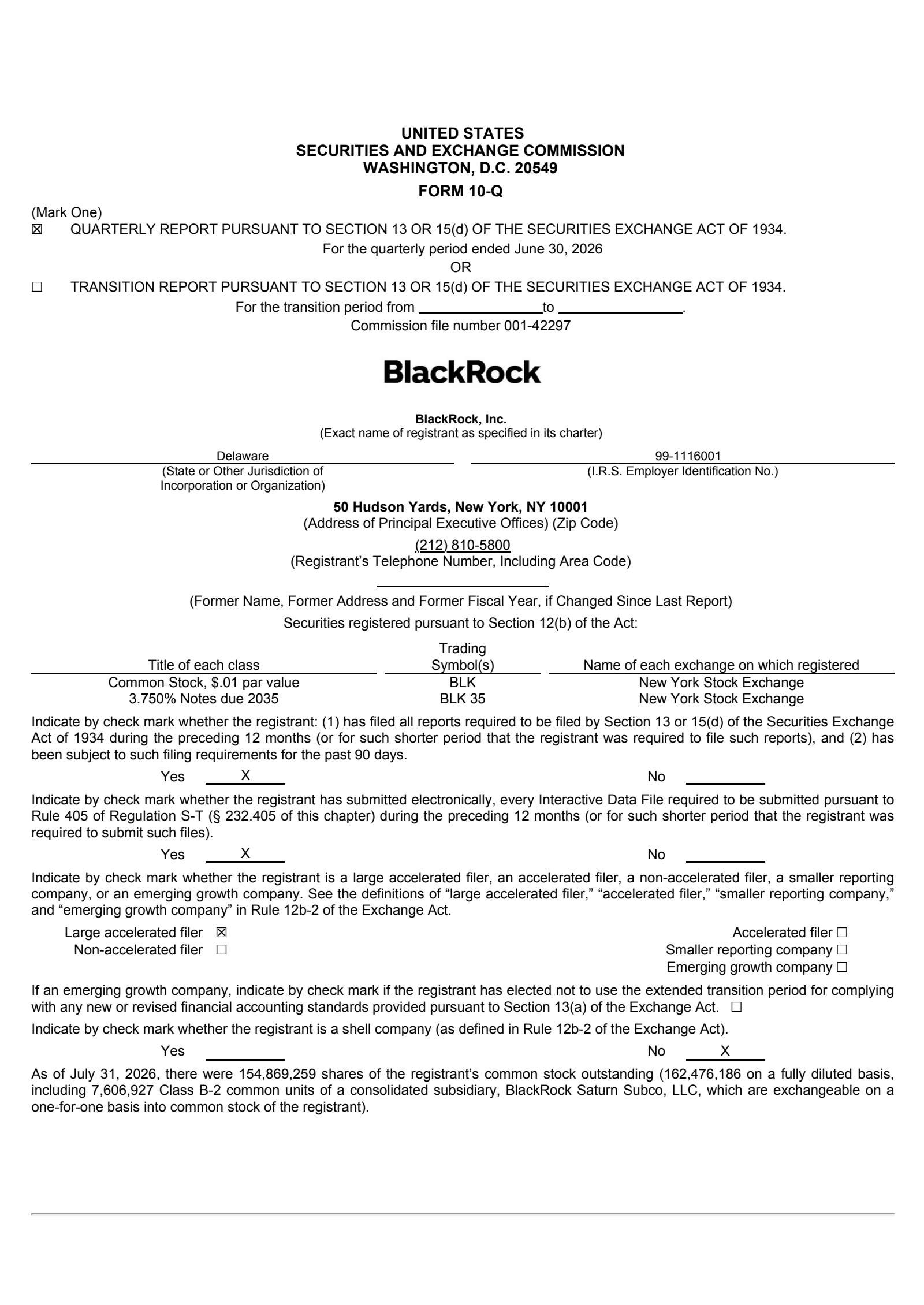 BlackRock's Q2 2026 Quarterly report
