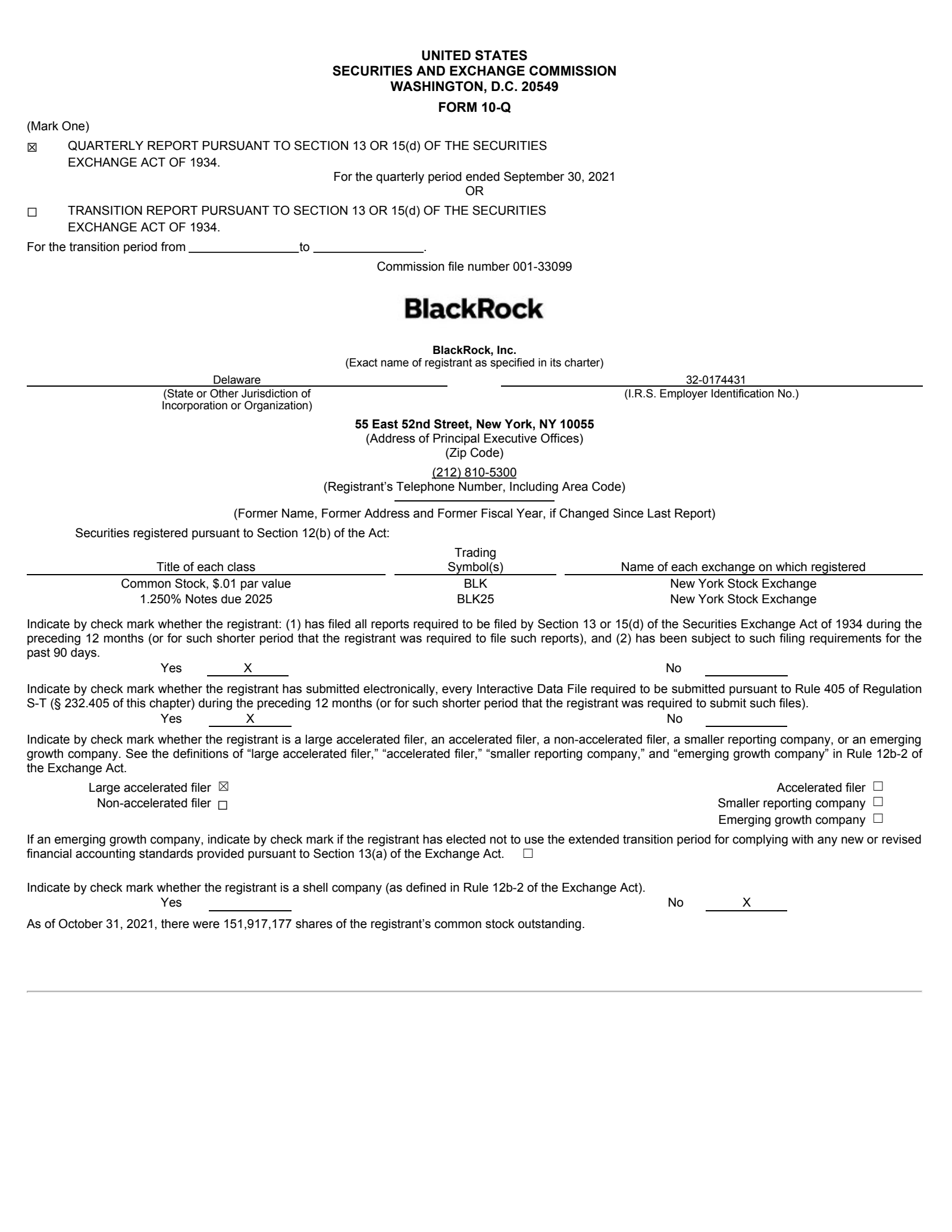BlackRock's Q3 2021 Press Release