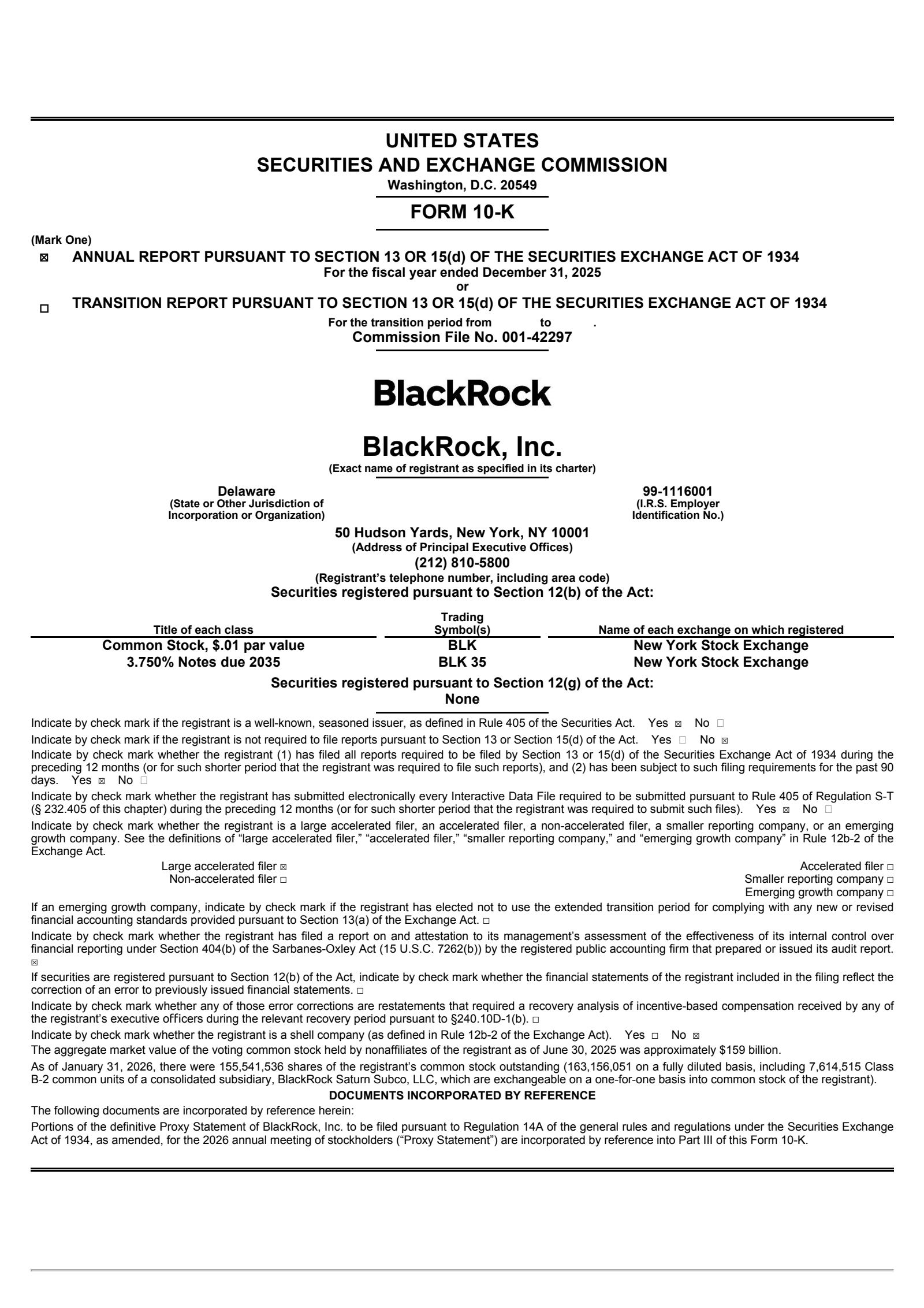 BlackRock's Q4 2025 Annual report