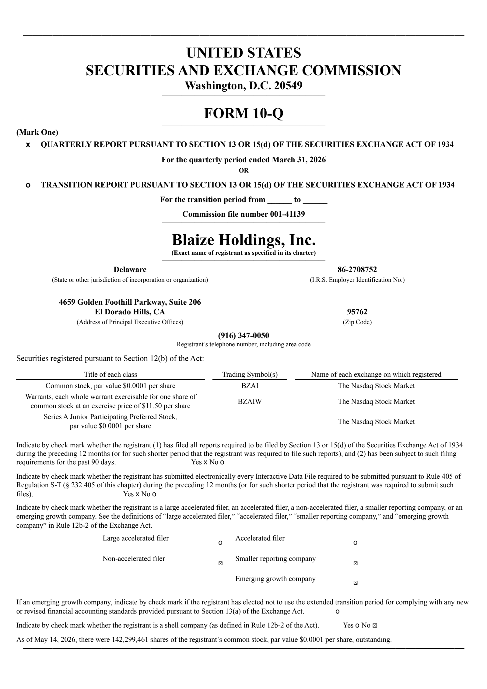 Blaize's Q1 2026 Quarterly report