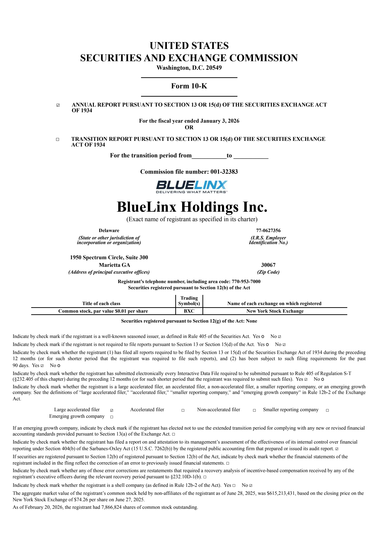 BlueLinx's Q4 2025 Annual report