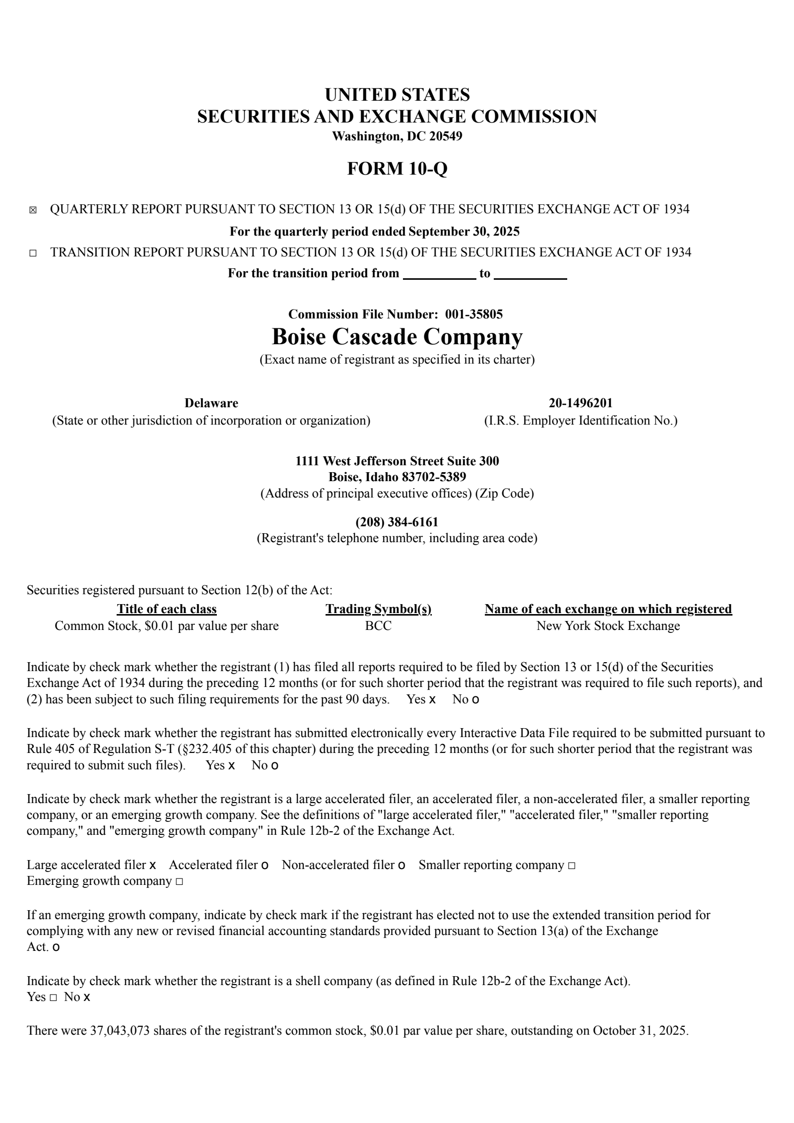 Boise Cascade's Q3 2025 Quarterly Report
