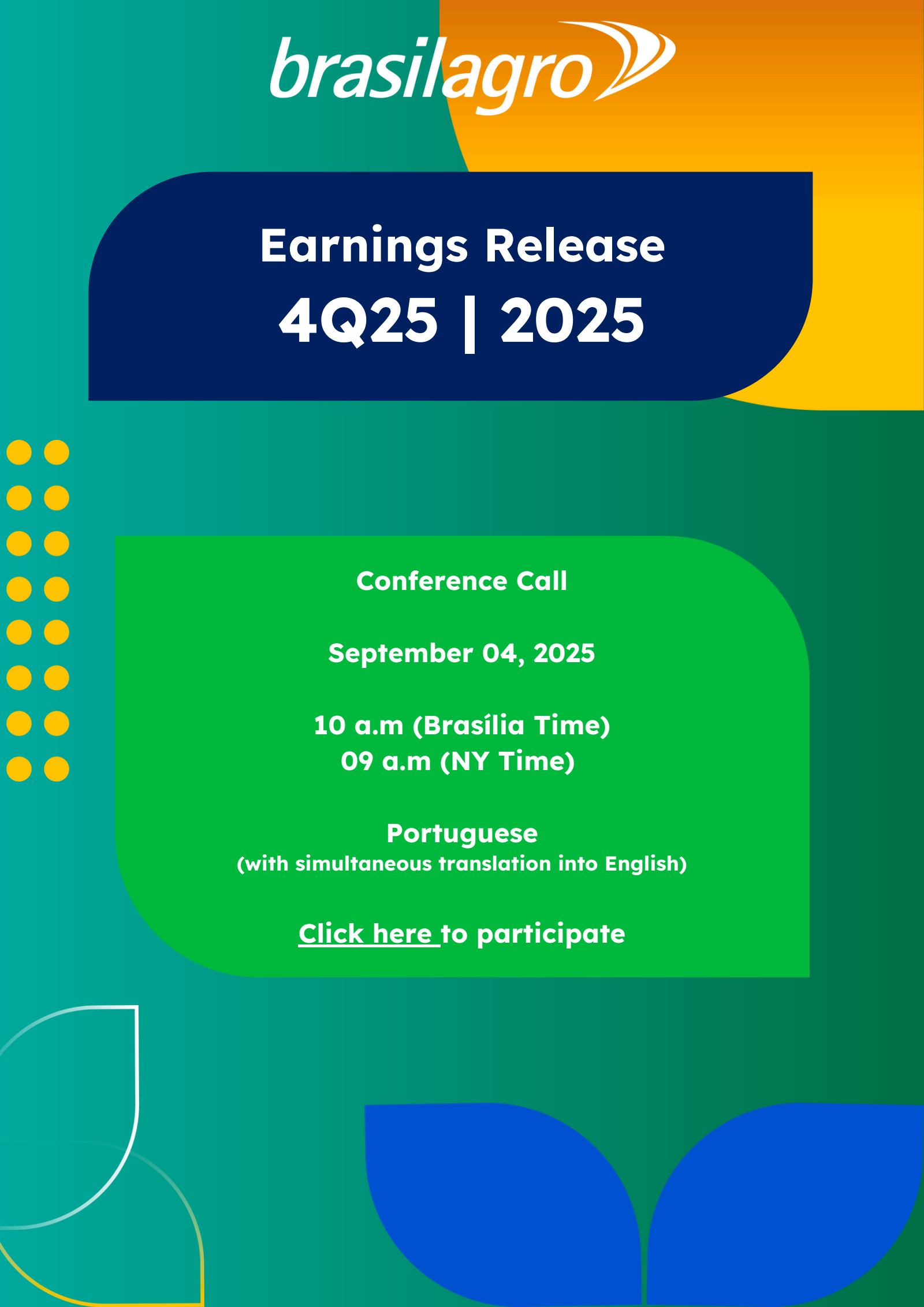 Brasilagro Cia Brasileira De Propriedades Agricolas' Q4 2025 Press Release