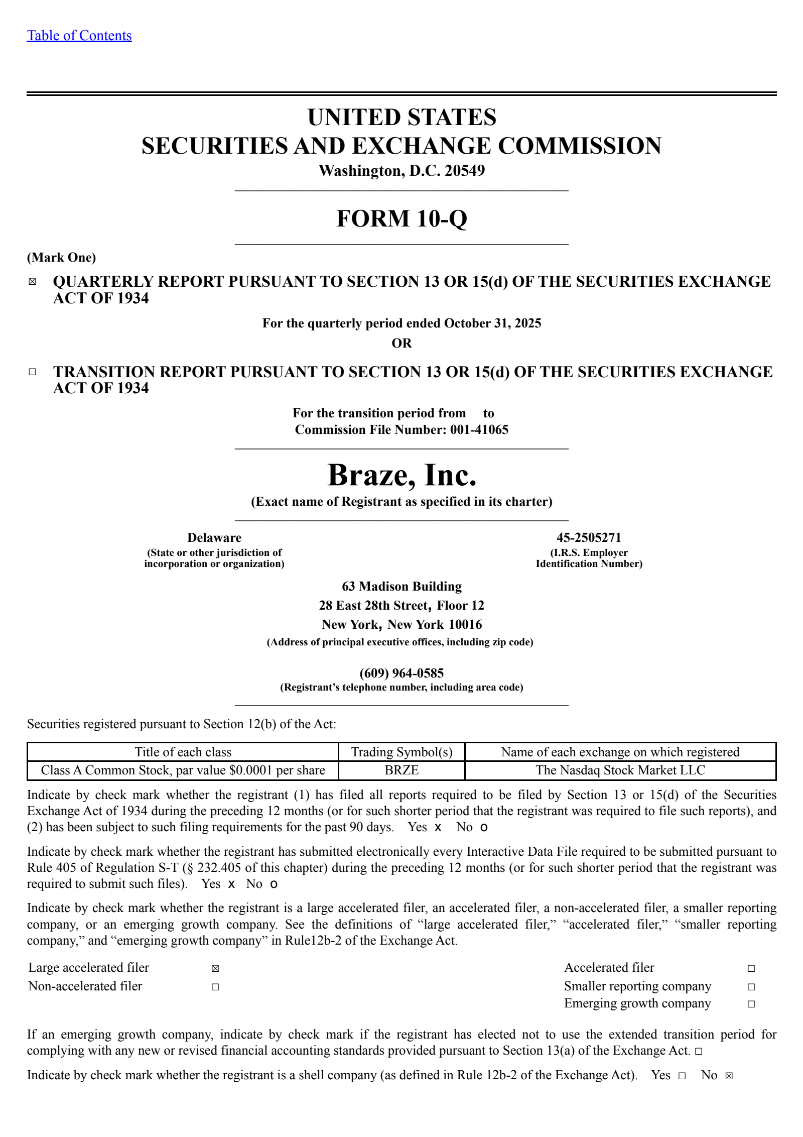 Braze's Q3 2026 Quarterly Report
