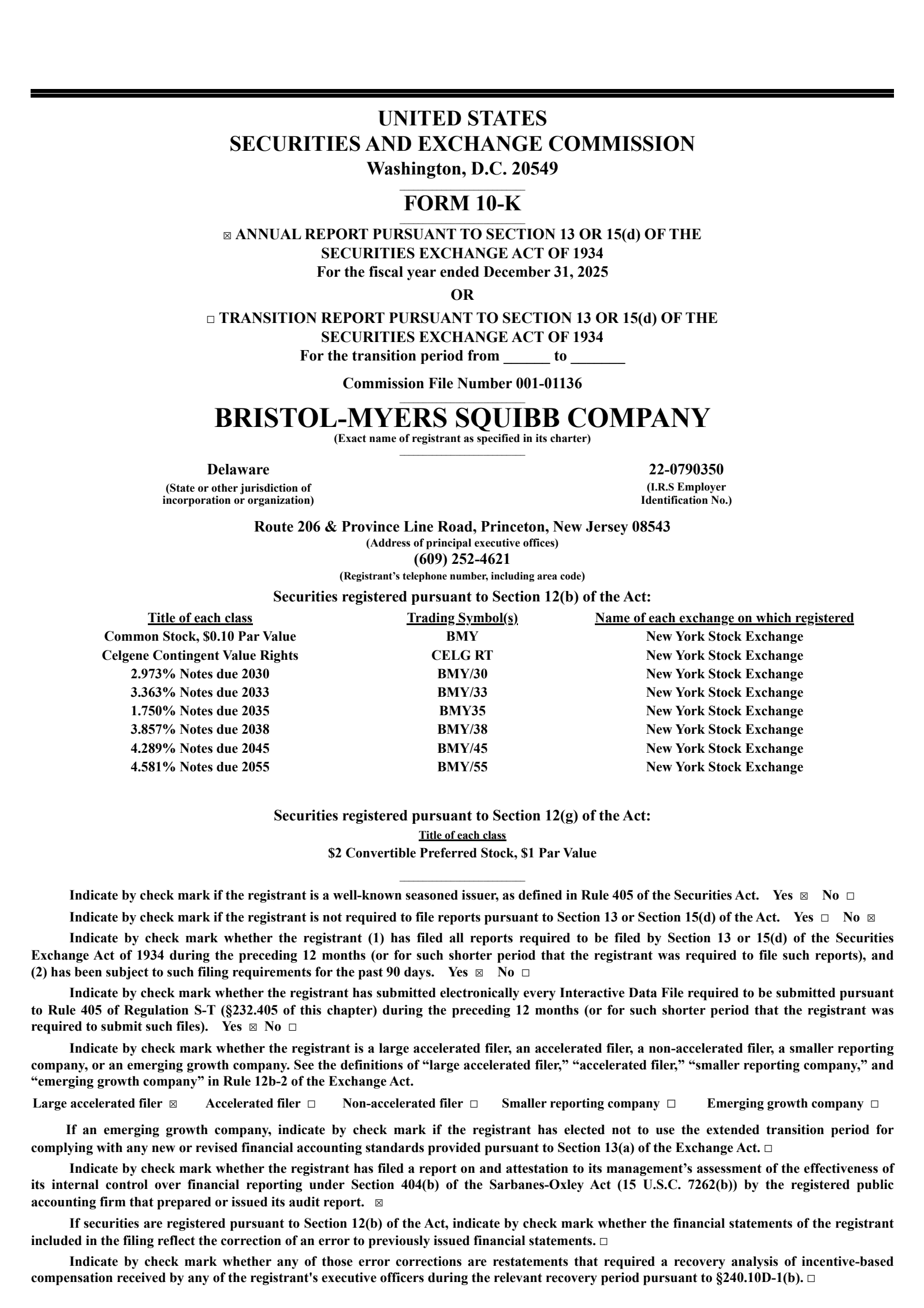 Bristol Myers Squibb's Q4 2025 Annual report