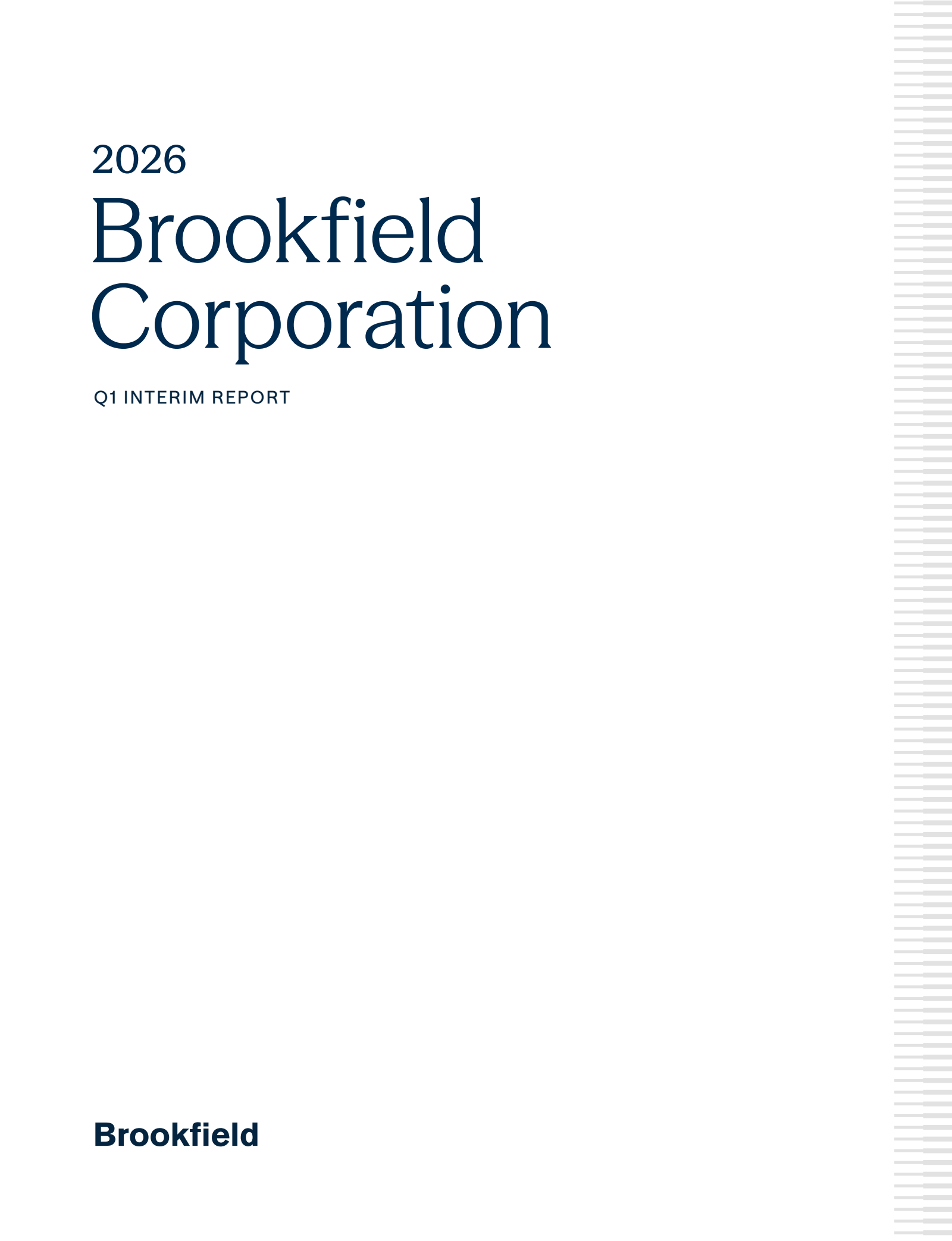 Brookfield's Q1 2026 Interim report