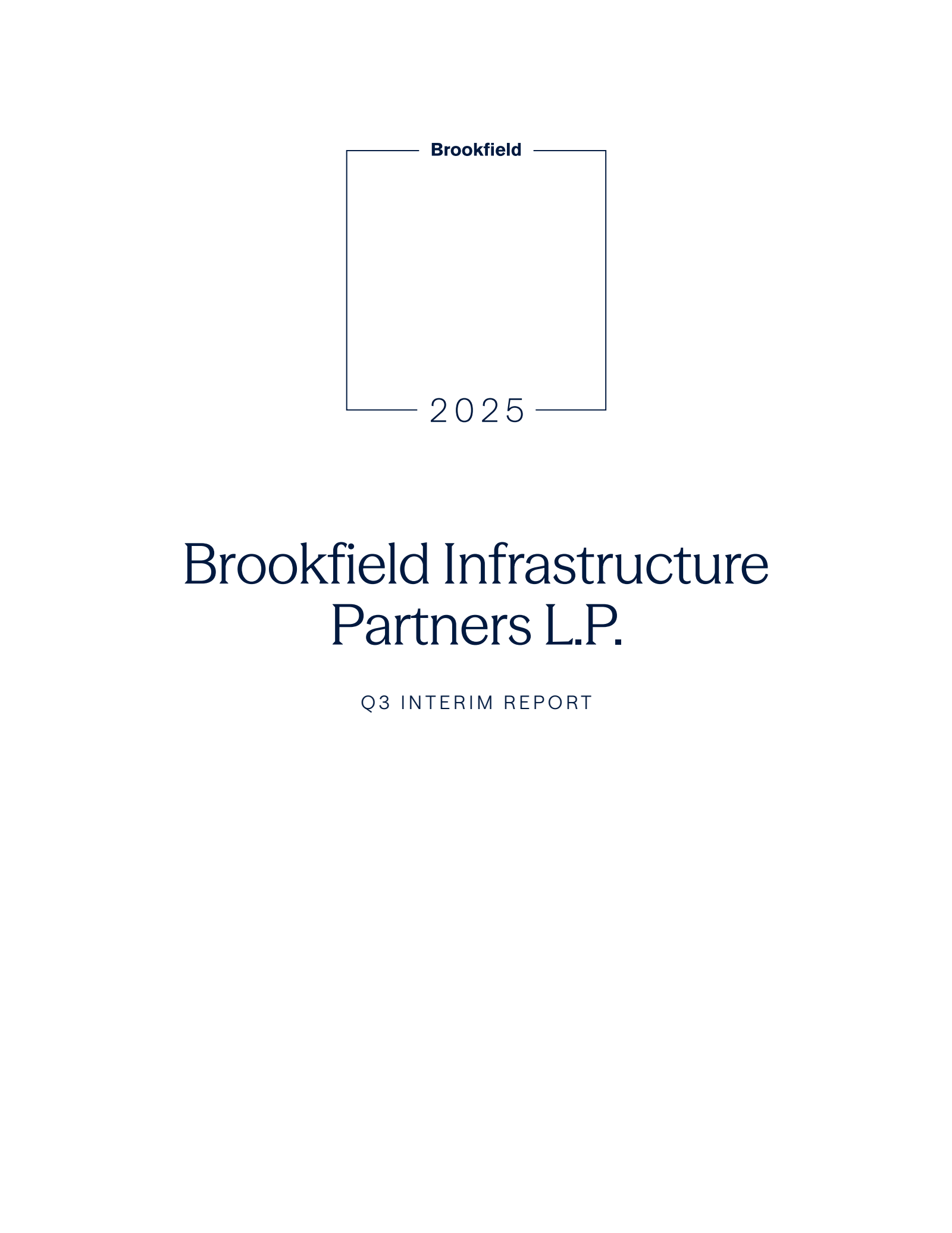 Brookfield Infrastructure Partners' Q3 2025 Interim report