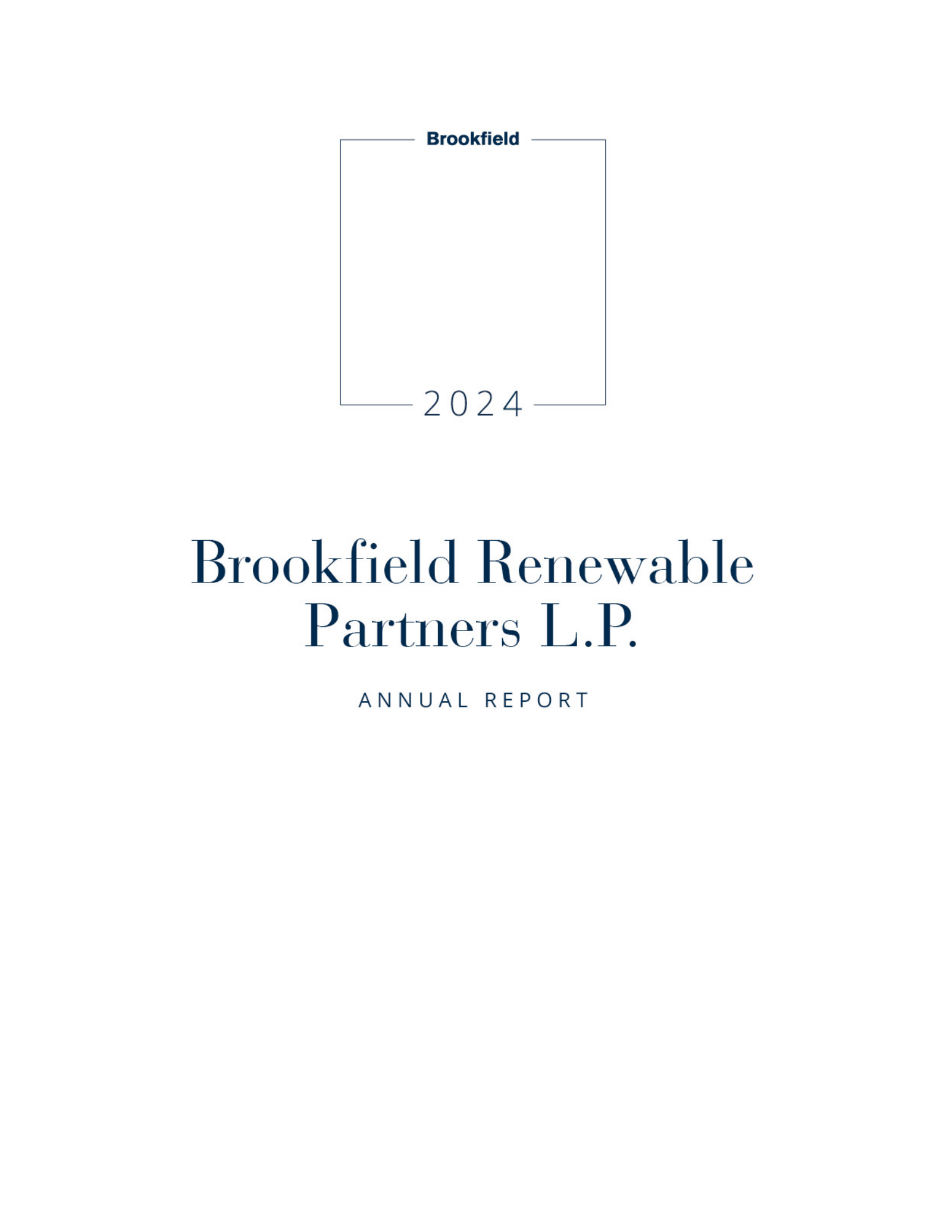 Brookfield Renewable Partners' Q4 2024 Annual report