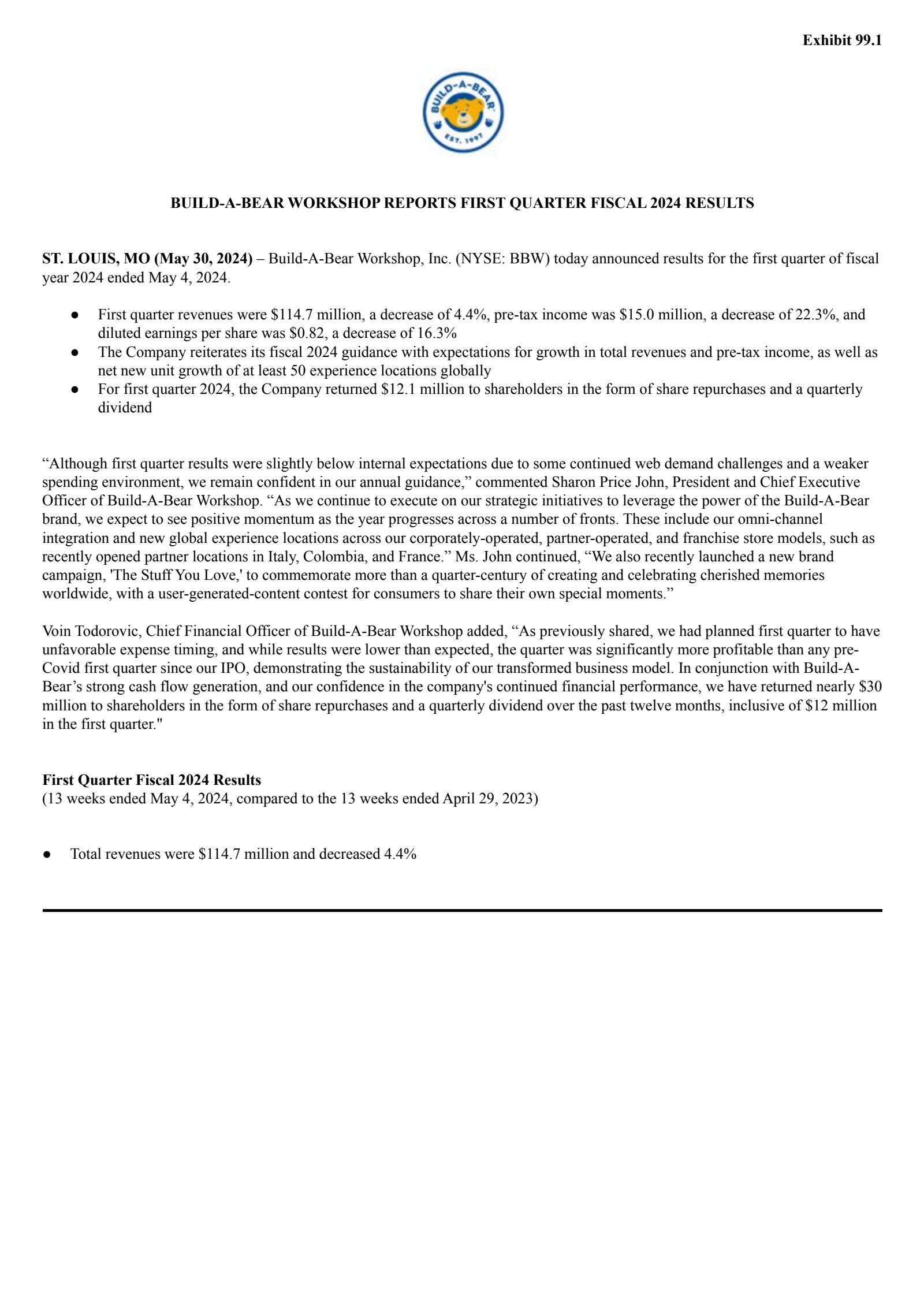 Arista Networks' Q1 2025 Press Release