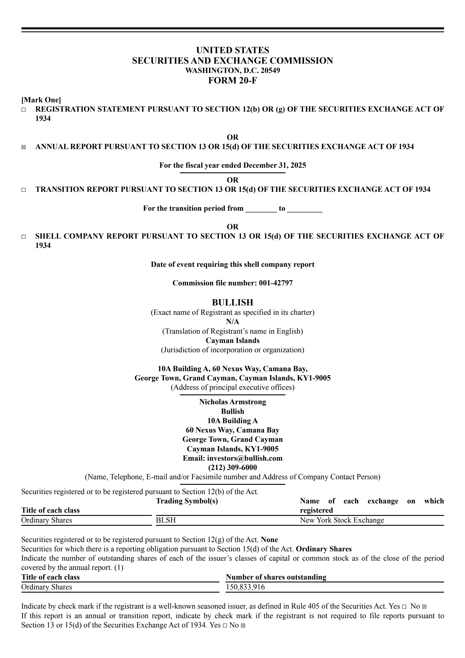 Bullish's Q4 2025 Annual report