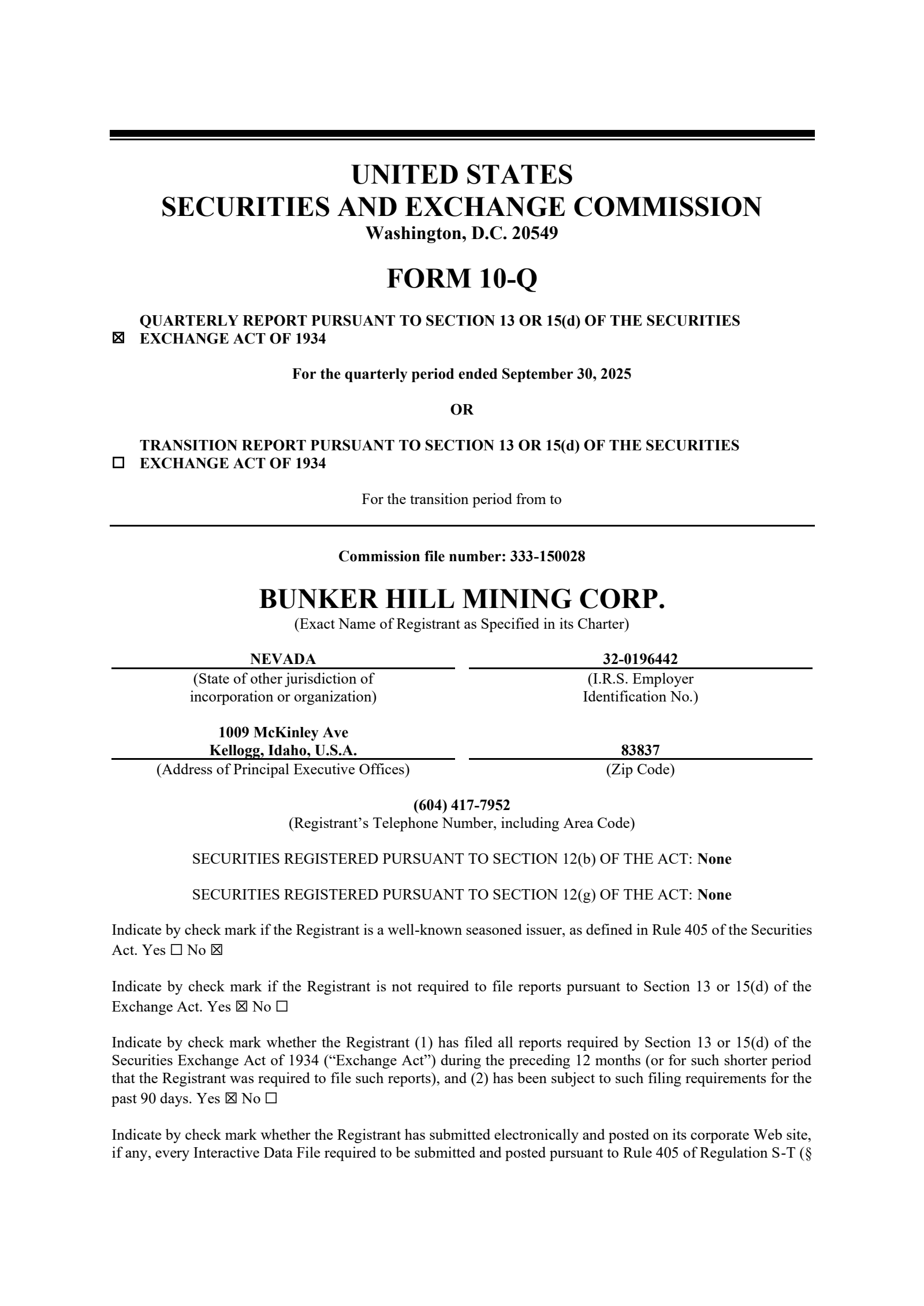 Liberty Silver's Q3 2025 Quarterly report