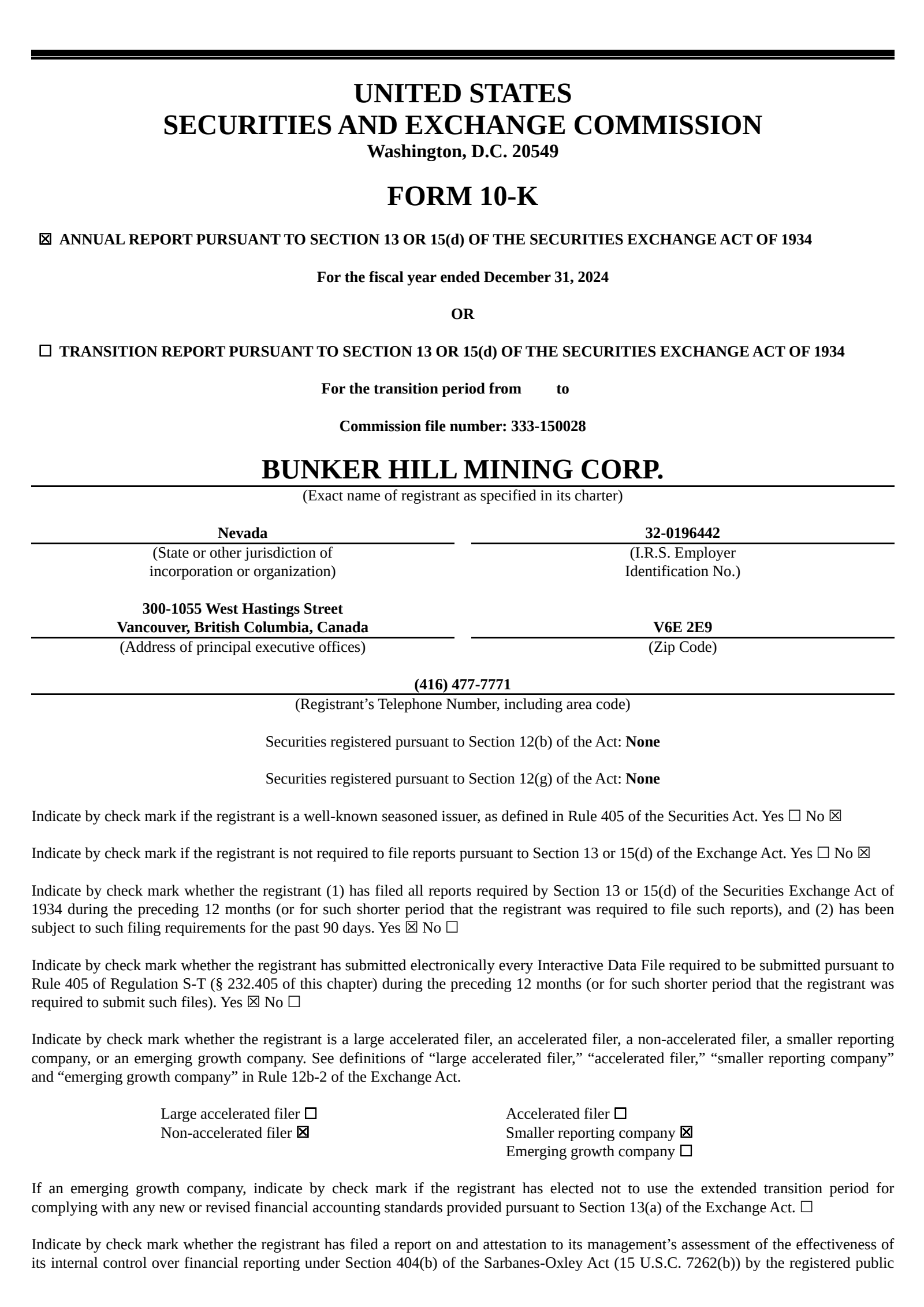 Liberty Silver's Q4 2024 Annual report