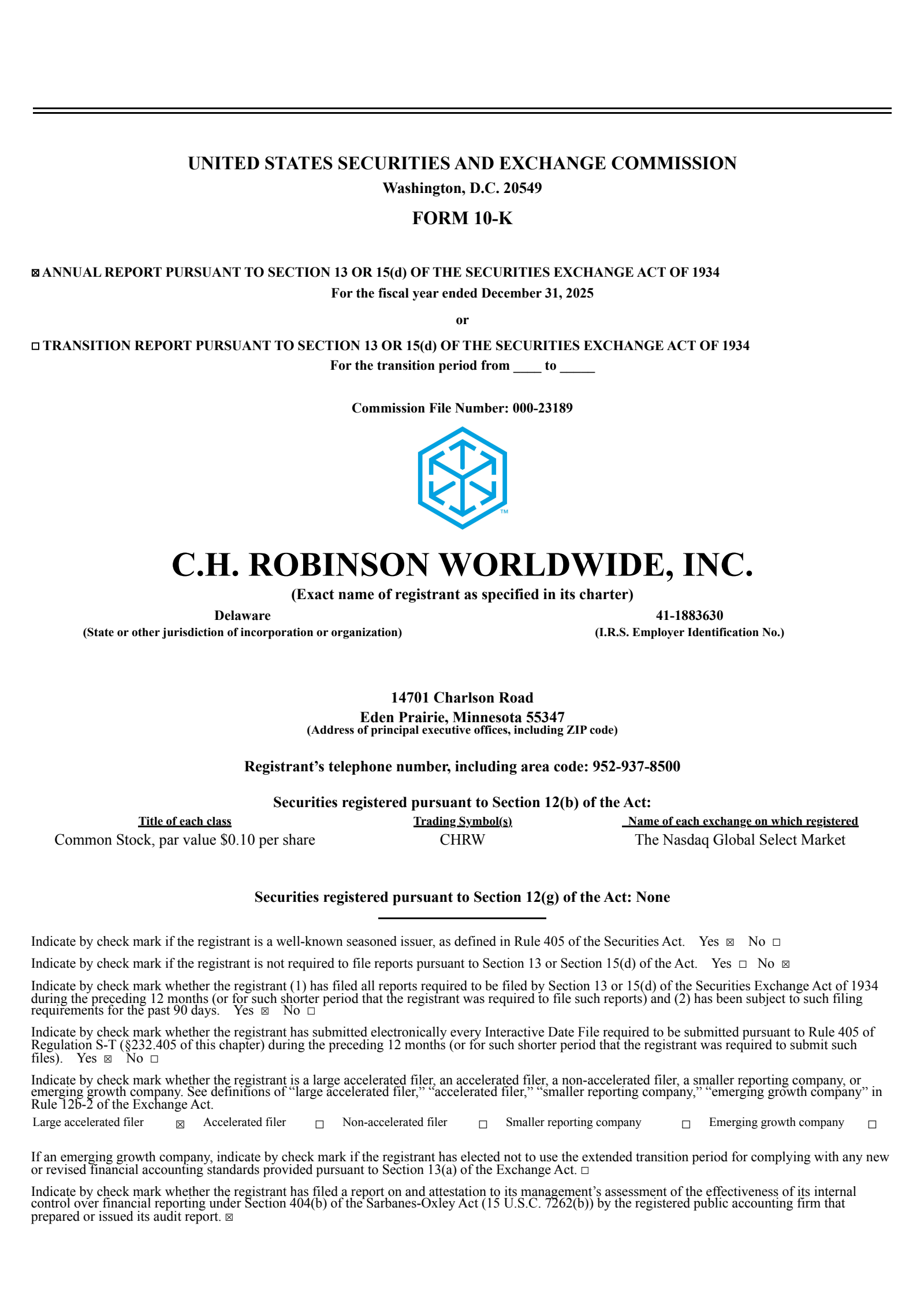 C.H. Robinson Worldwide's Q4 2025 Annual report