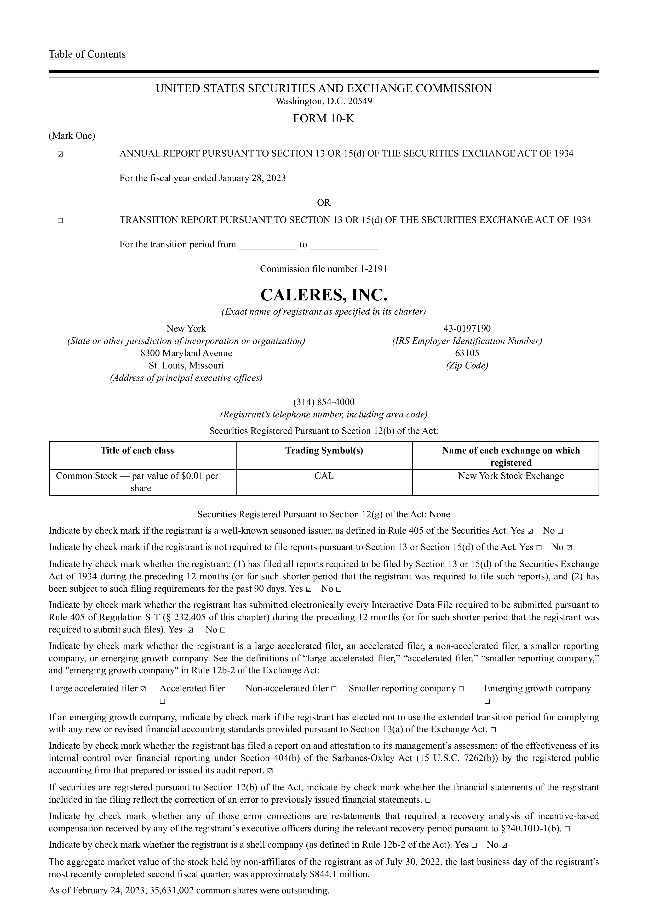 Caleres' Q4 2023 Annual report
