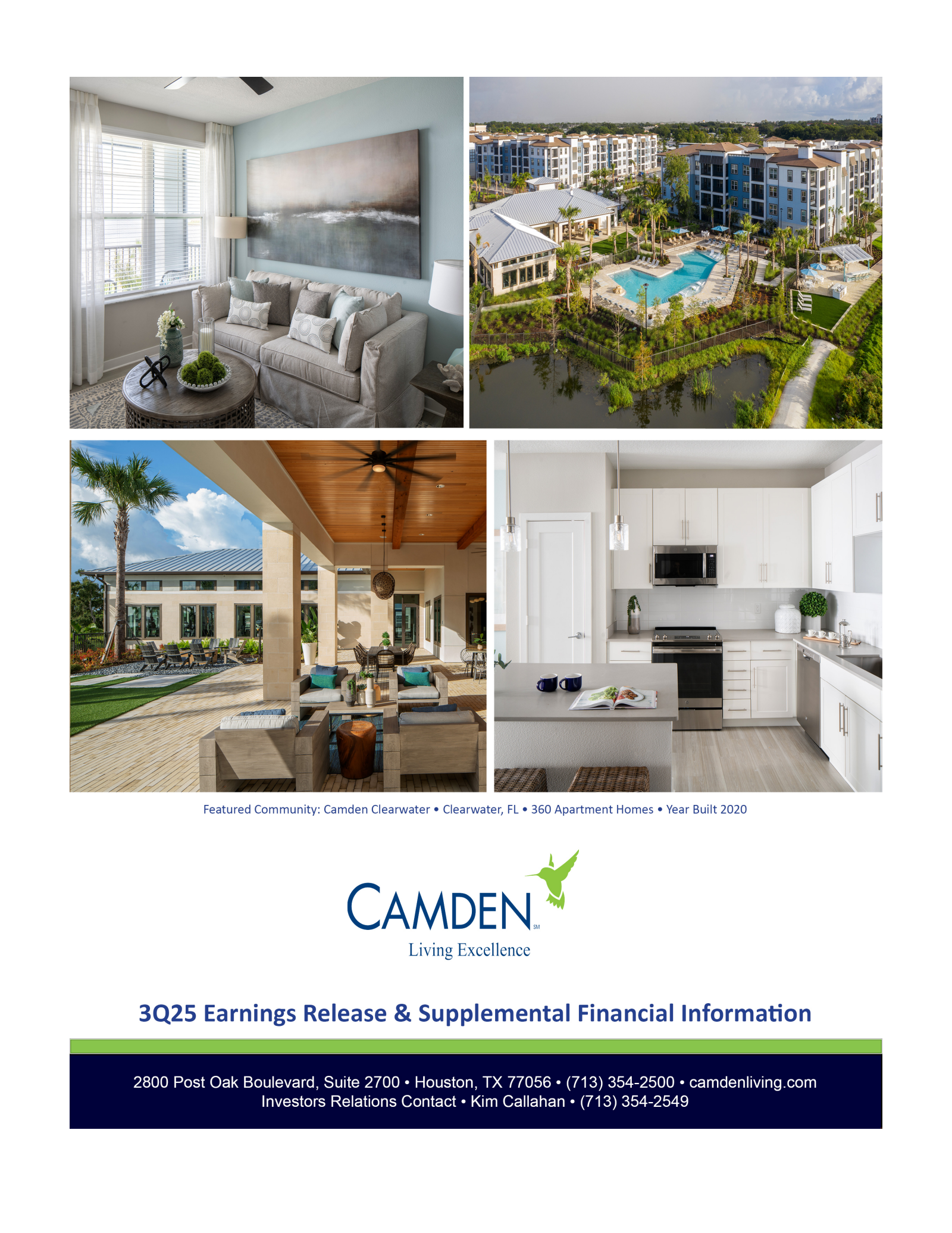 Camden Property Trust's Q3 2025 Earnings Release