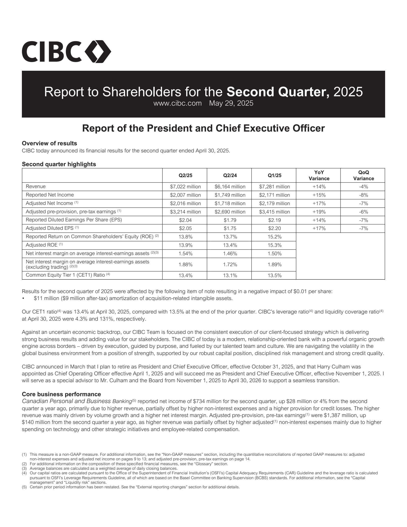 Canadian Imperial Bank of Commerce's Q2 2025 Interim Report