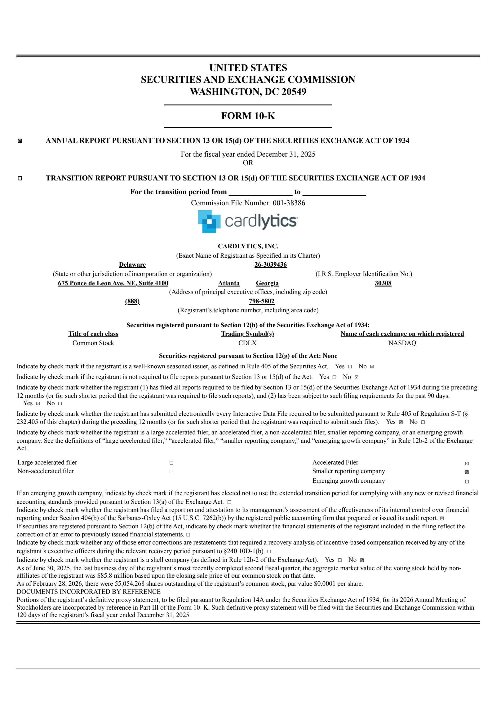 Cardlytics' Q4 2025 Annual report